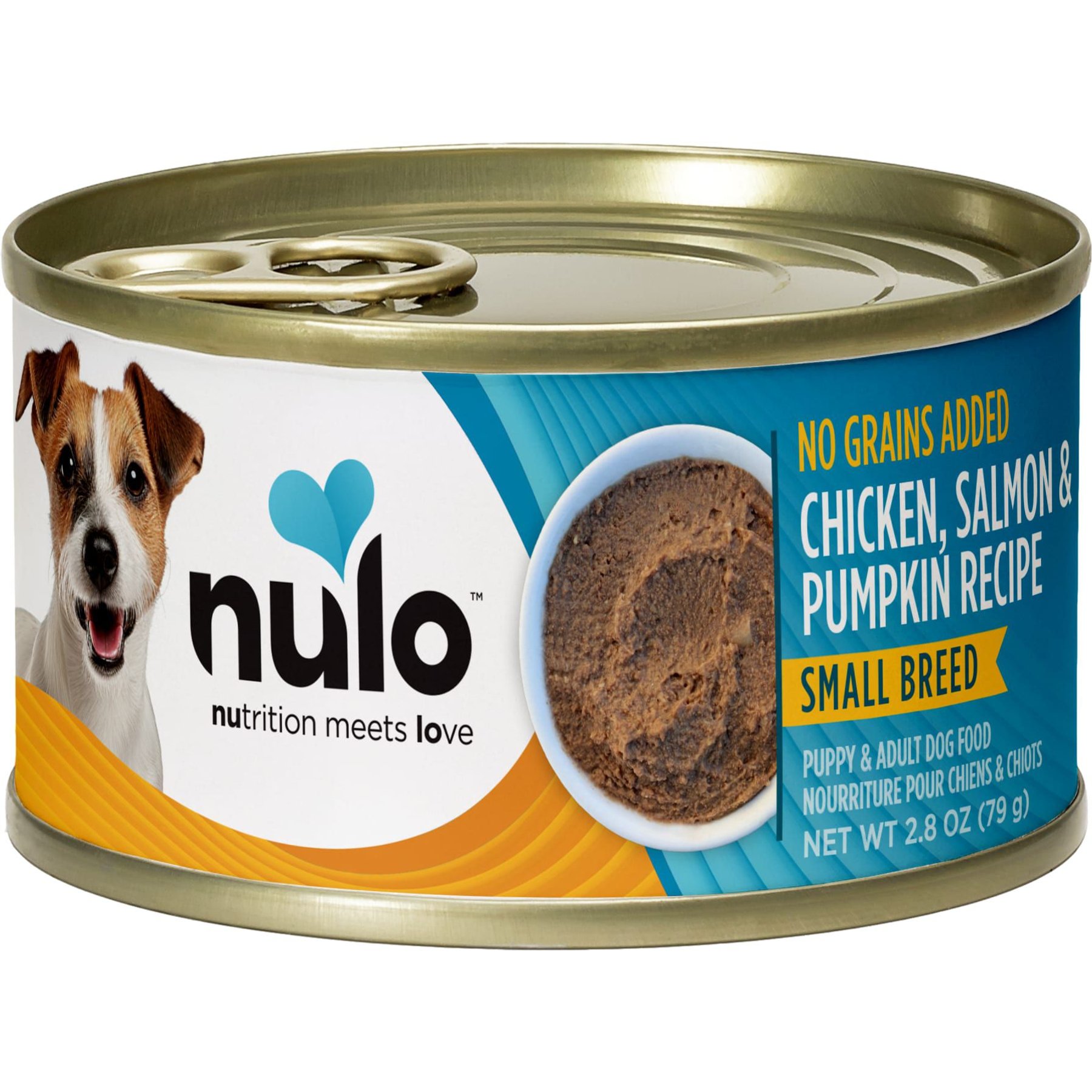 Nulo Small Breed Puppy & Adult Chicken Grain-Free Salmon, & Pumpkin Grain-Free Pate Wet Dog Food, 2.8-oz can, 12 count