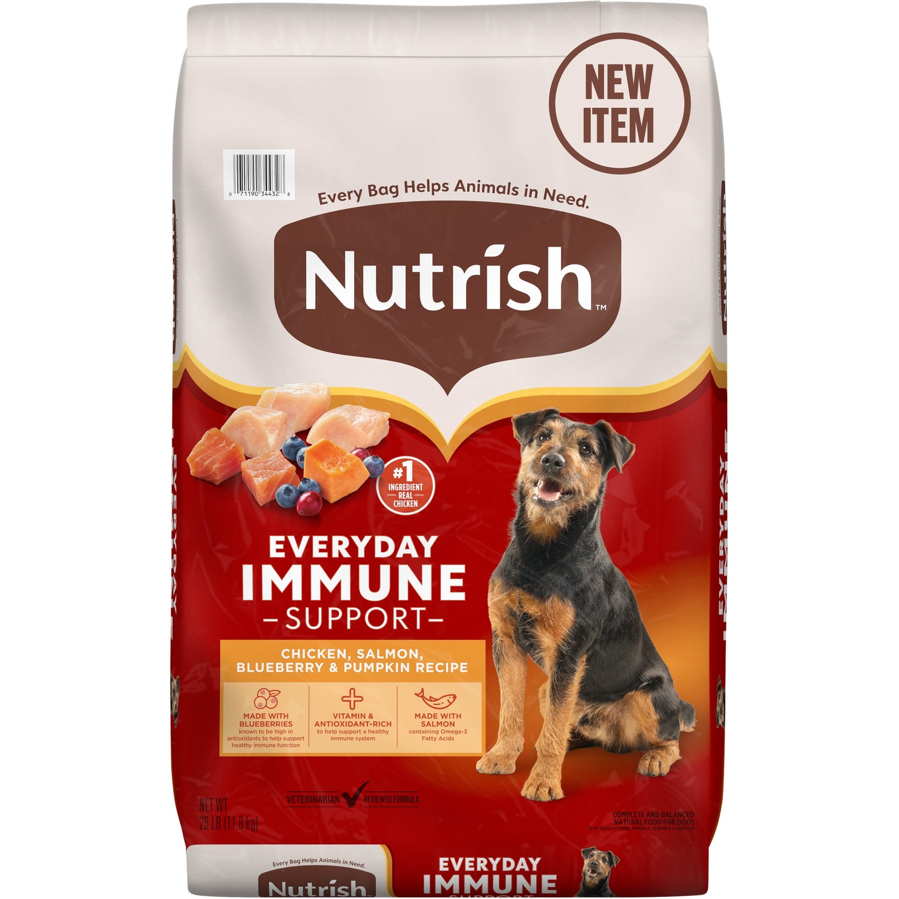 Nutrish Everyday Immune Support Chicken, Salmon, Blueberry & Pumpkin Recipe Dry Dog Food
