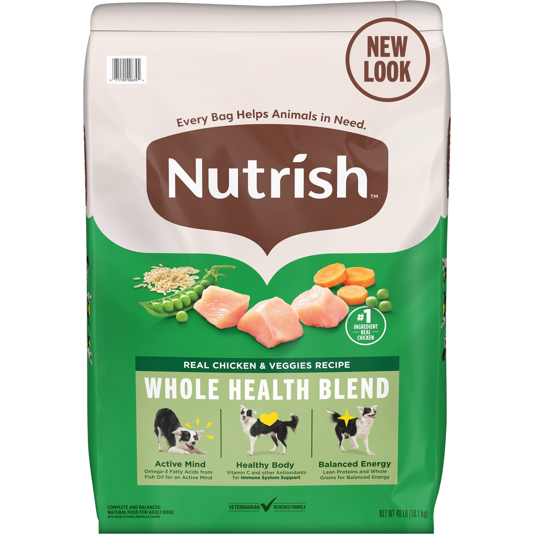 Nutrish Whole Health Blend Real Chicken & Veggies Recipe Dry Dog Food