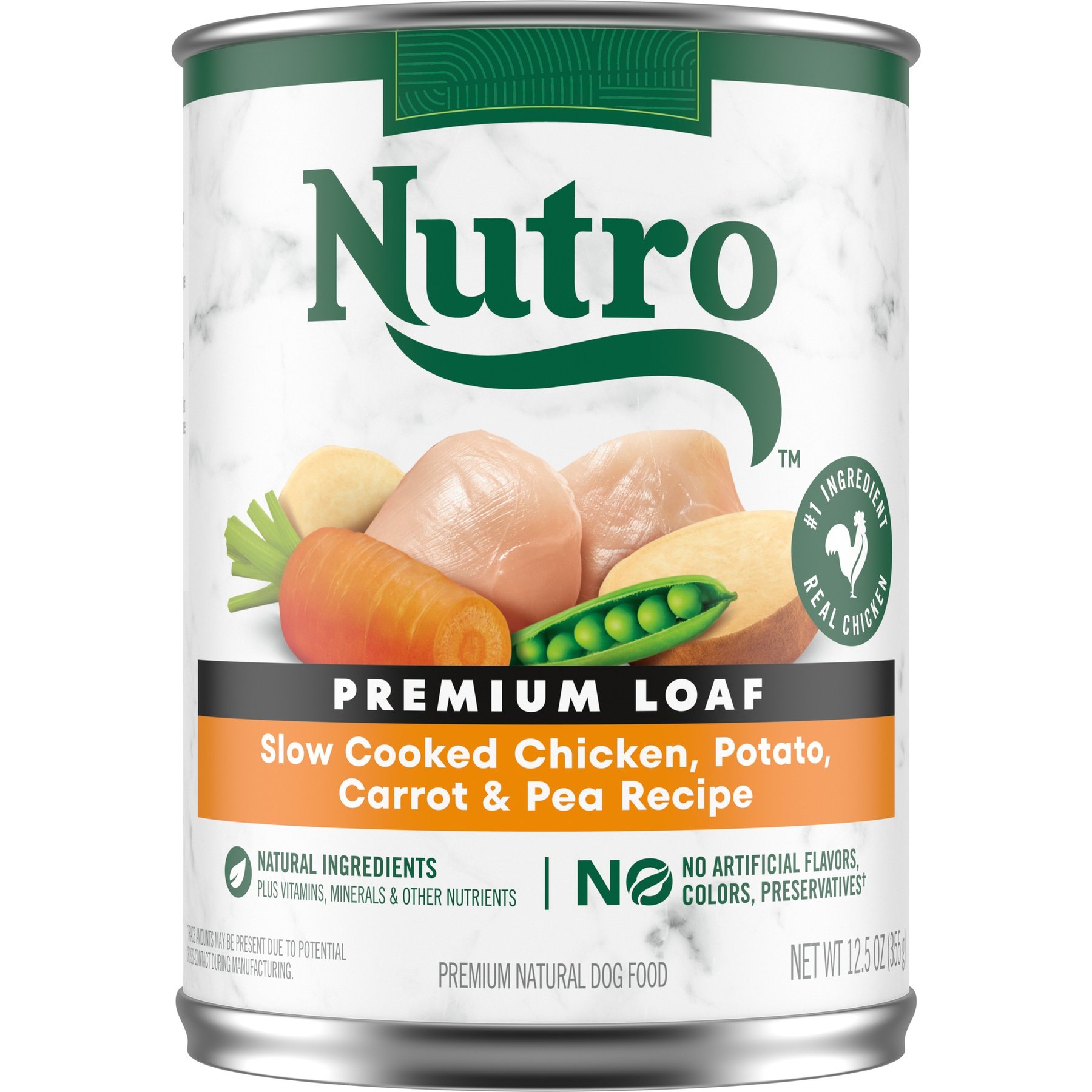 Nutro Grain-Free Premium Loaf Slow Cooked Chicken, Potato, Carrot & Pea Recipe Canned Wet Dog Food