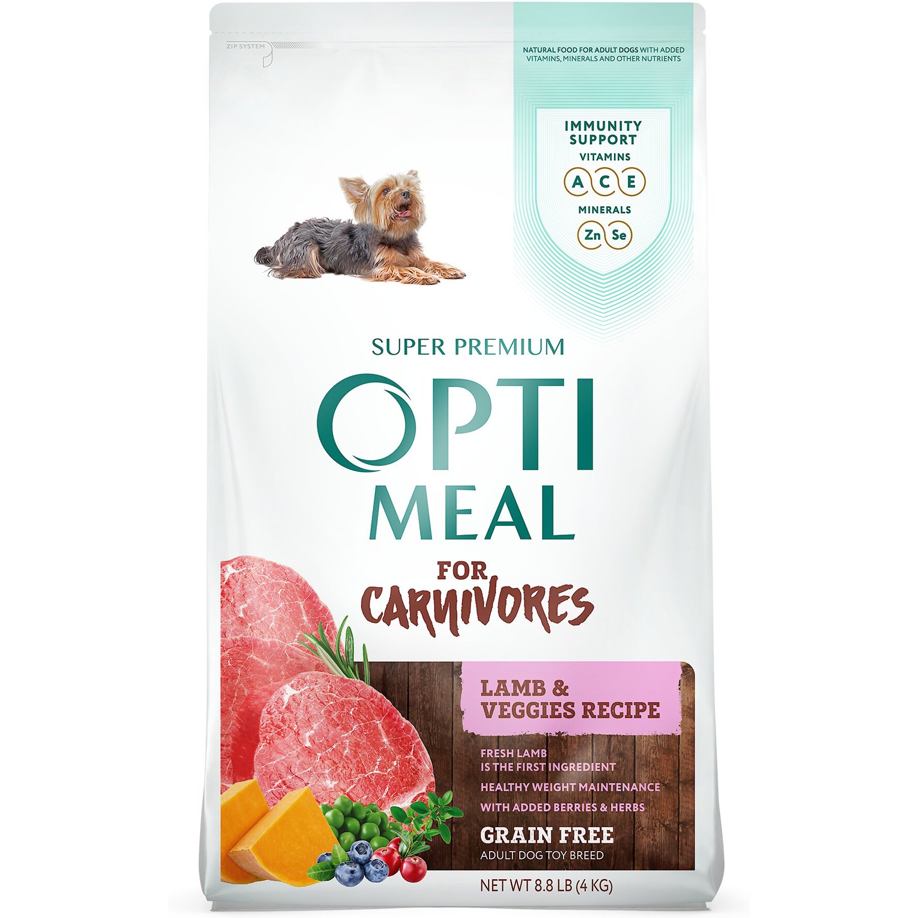 Optimeal Grain-Free Weight Management Lamb & Veggies Recipe Toy Breed Dry Dog Food