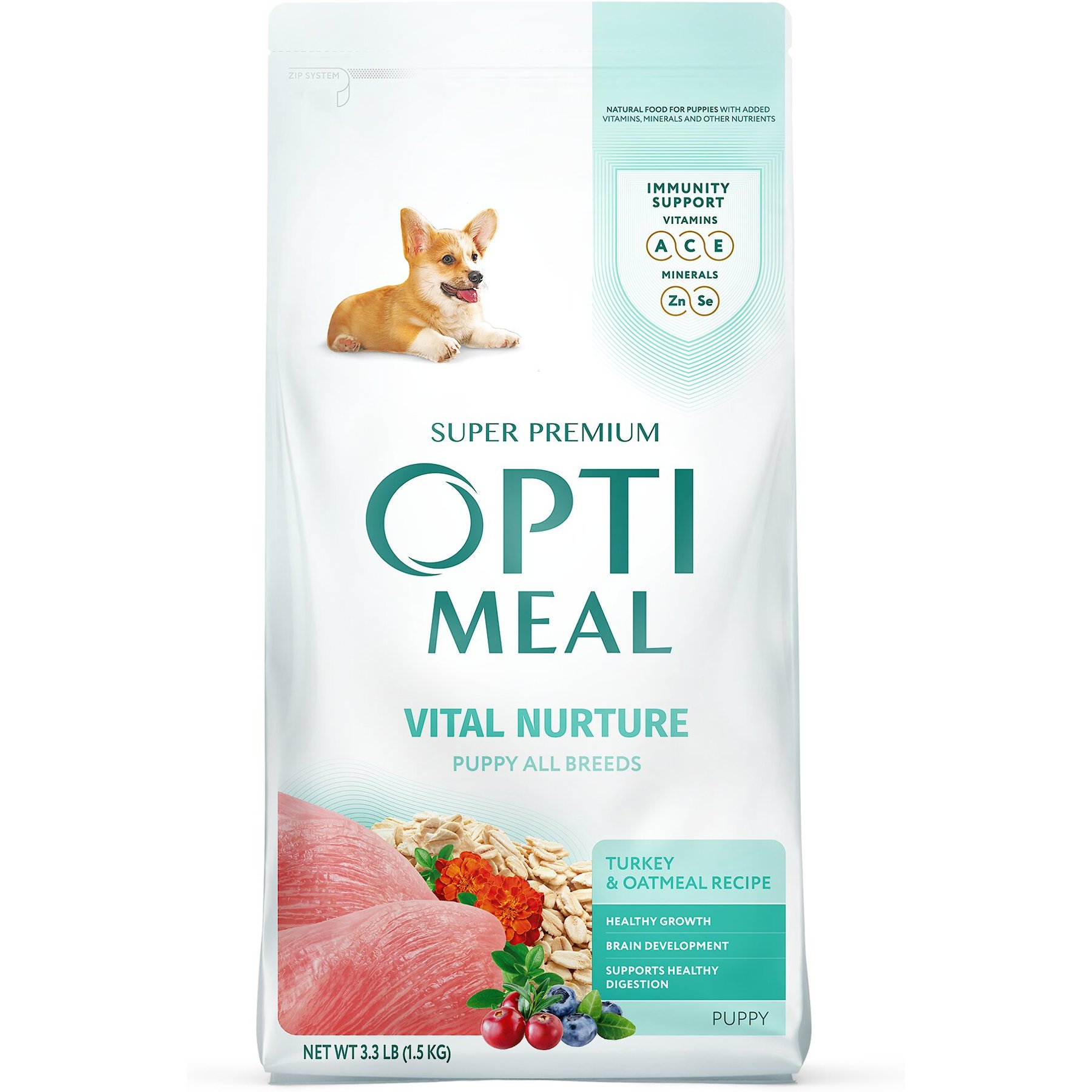 Optimeal Puppy Vital Nurture Turkey & Oatmeal Recipe Dry Dog Food