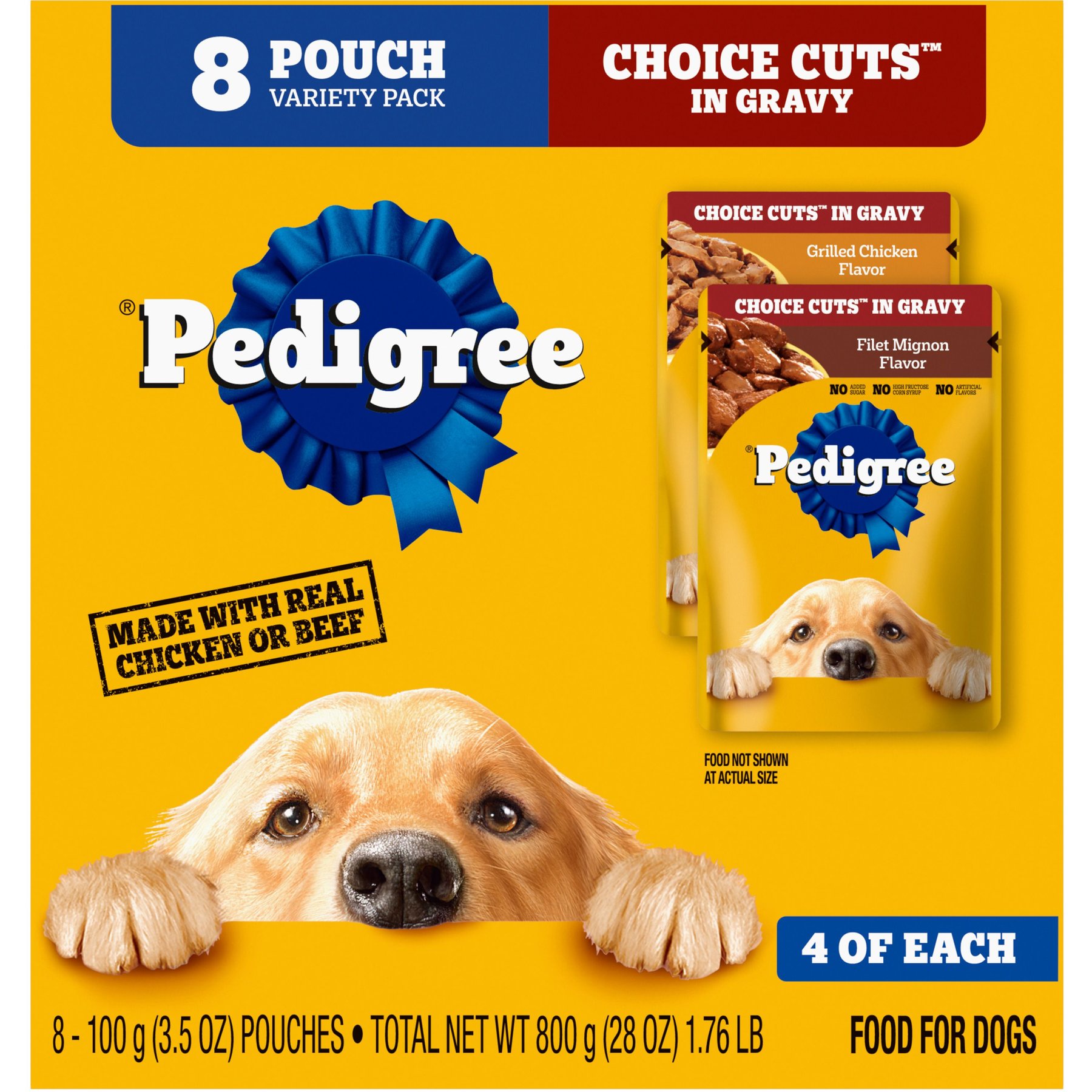 Pedigree Choice Cuts Variety Pack Grilled Chicken & Filet Mignon Flavor Adult Wet Dog Food