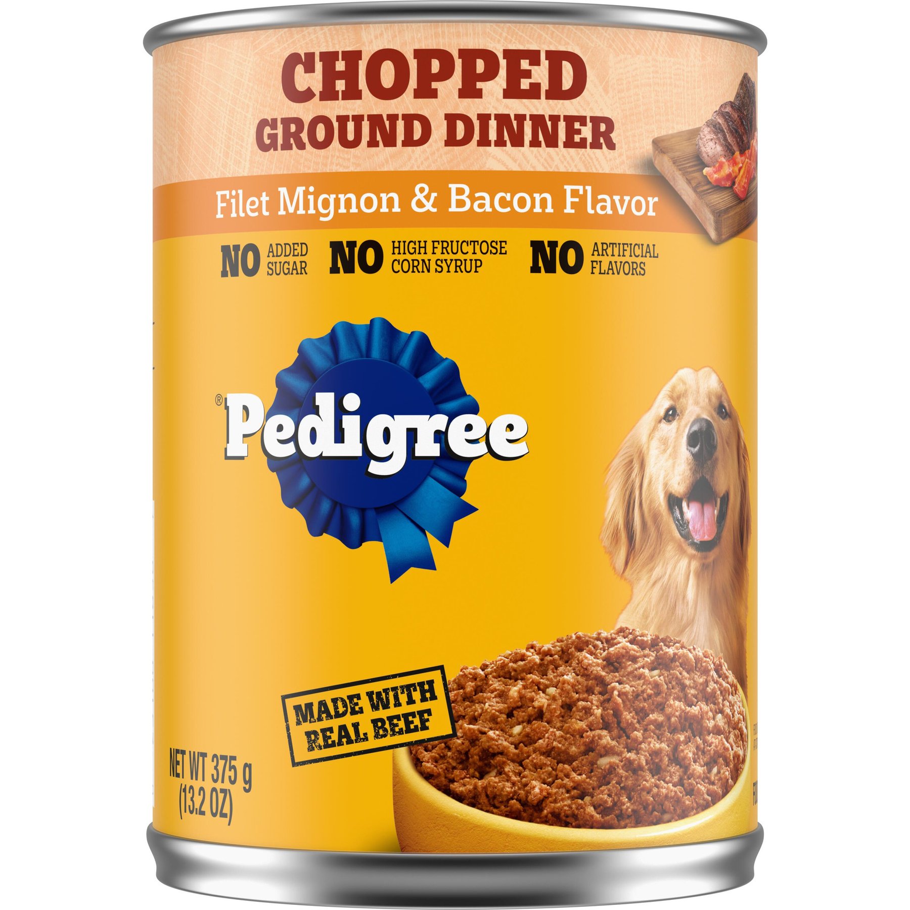 Pedigree Chopped Ground Dinner Filet Mignon & Bacon Flavor Adult Canned Wet Dog Food