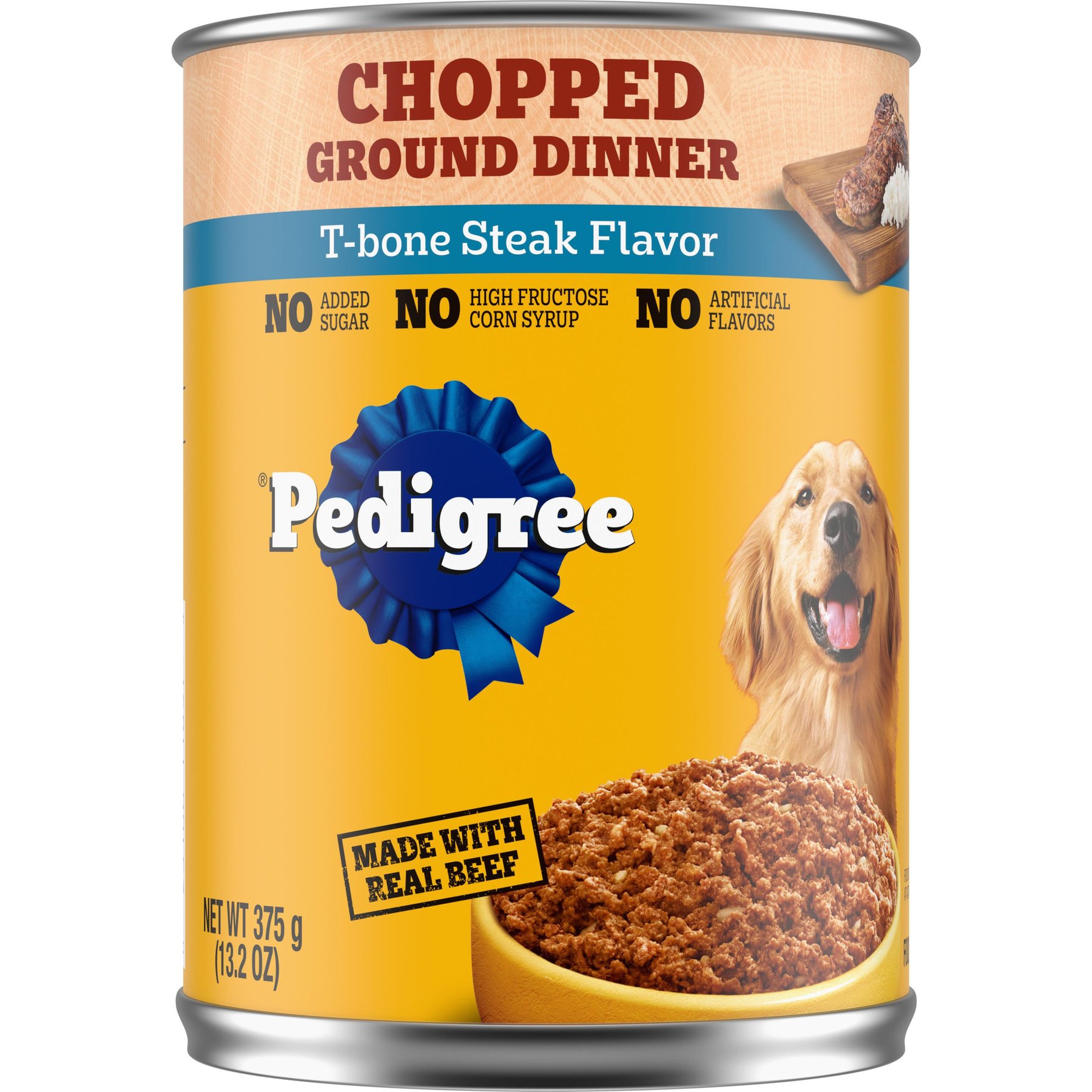 Pedigree Chopped Ground Dinner T-Bone Steak Flavor Adult Canned Wet Dog Food