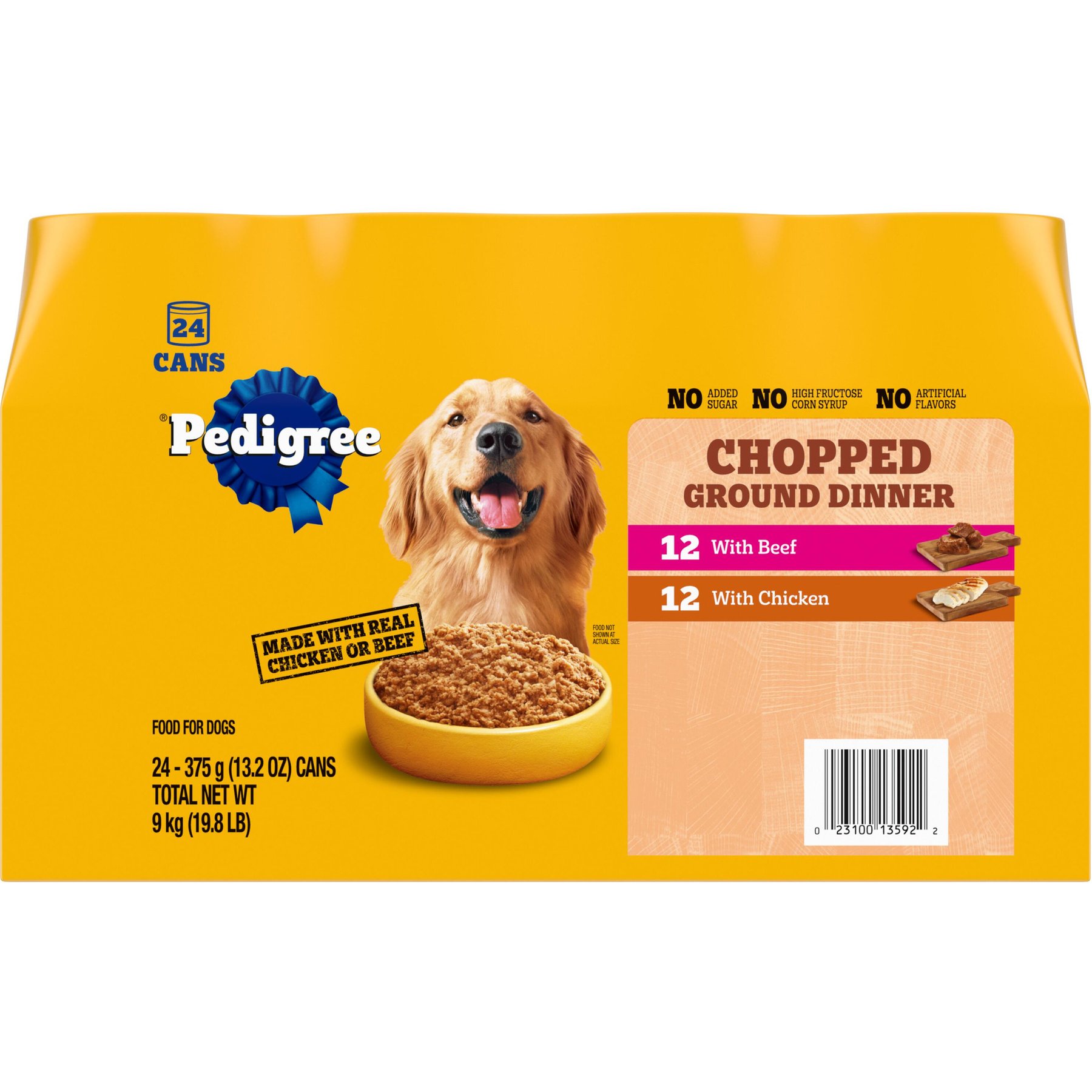 Pedigree Chopped Ground Dinner with Chicken & Beef Adult Canned Wet Dog Food Variety Pack