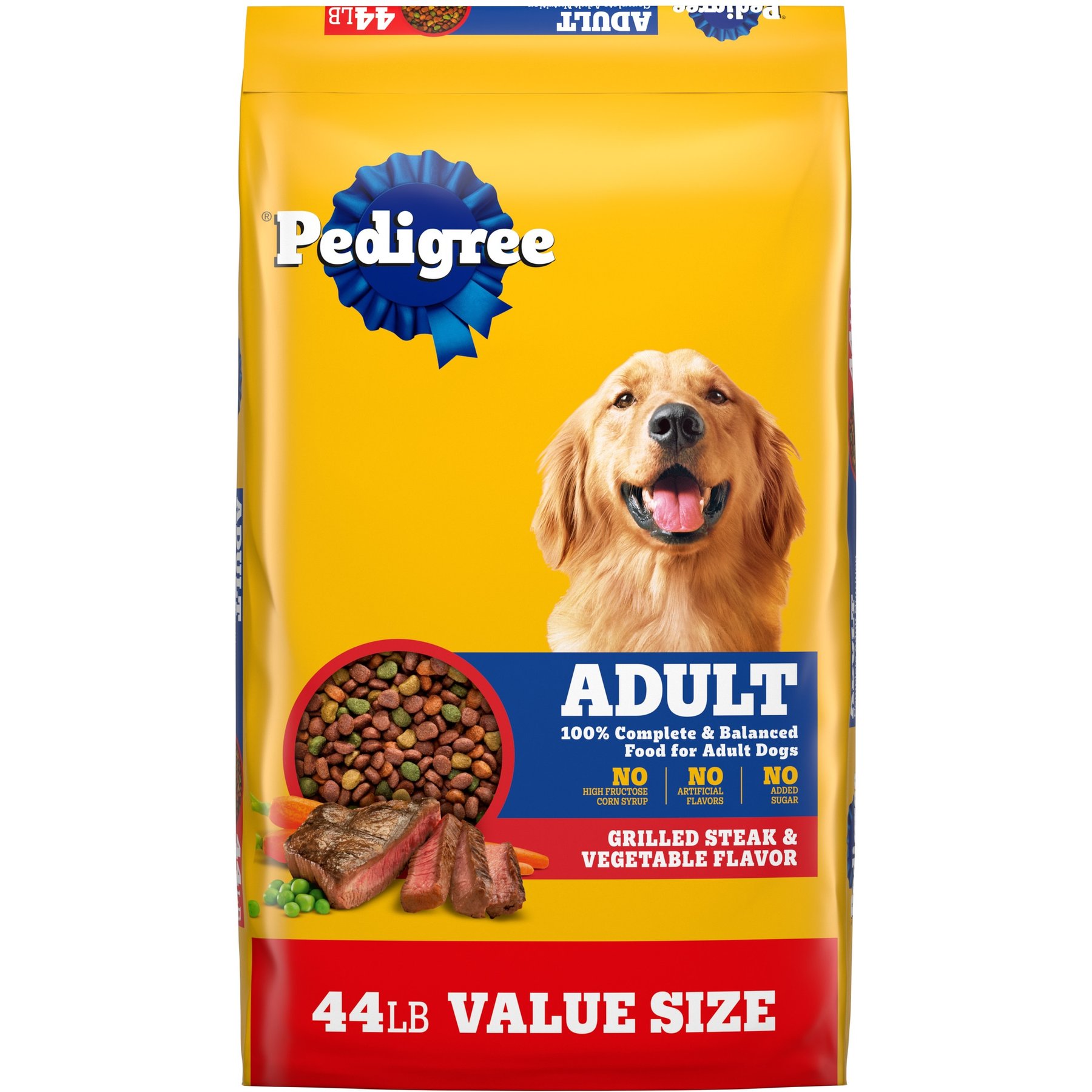 Pedigree Complete Nutrition Grilled Steak & Vegetable Flavor Dog Kibble Adult Dry Dog Food