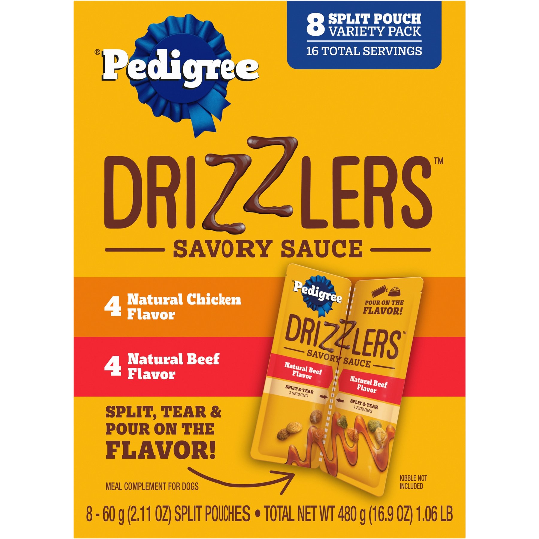 Pedigree Drizzlers Savory Sauce Multipack Dog Food Topper