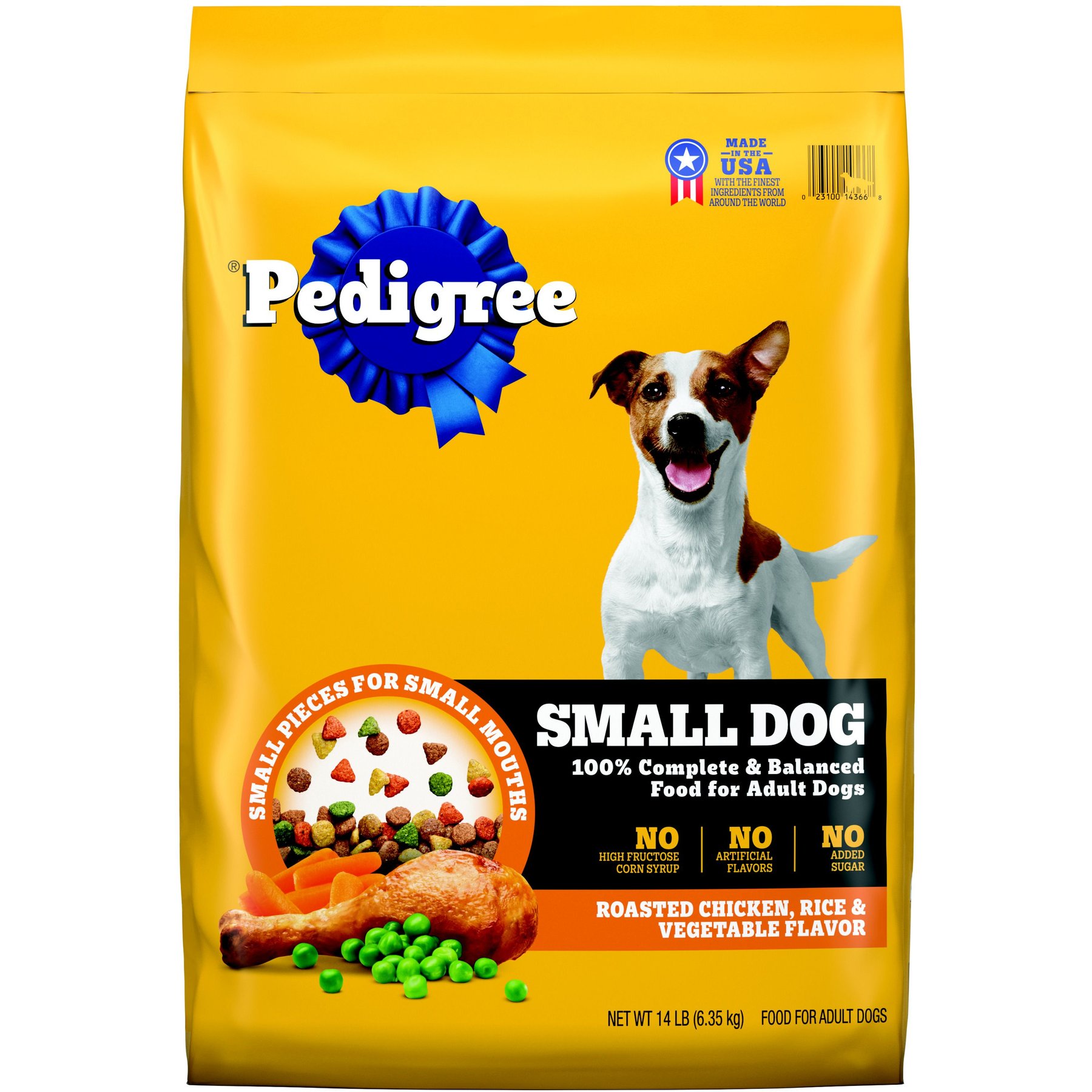 Pedigree Small Dog Complete Nutrition Roasted Chicken, Rice & Vegetable Flavor Small Breed Adult Dry Dog Food