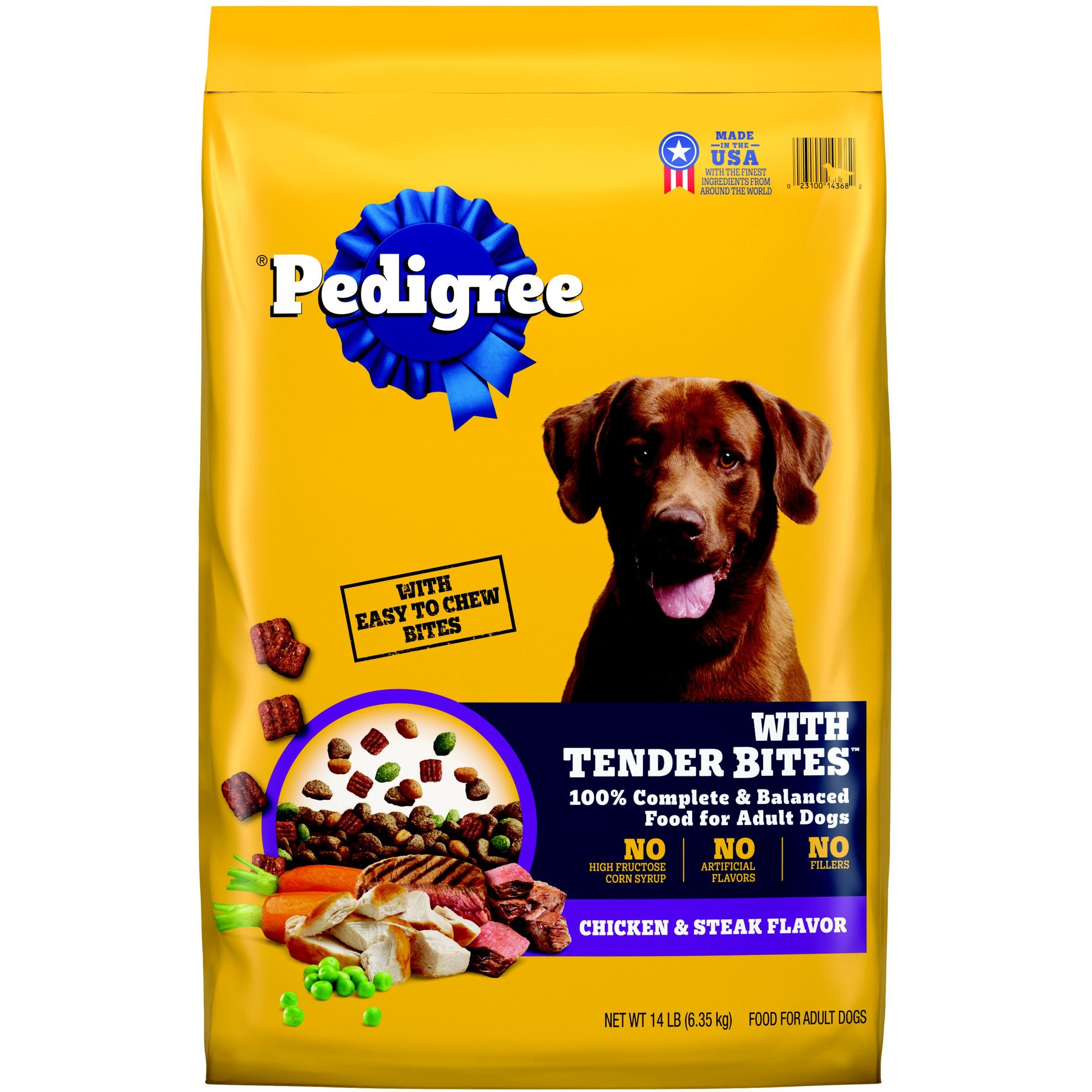 Pedigree Tender Bites Adult Complete Nutrition Chicken & Steak Flavor Dry Dog Food