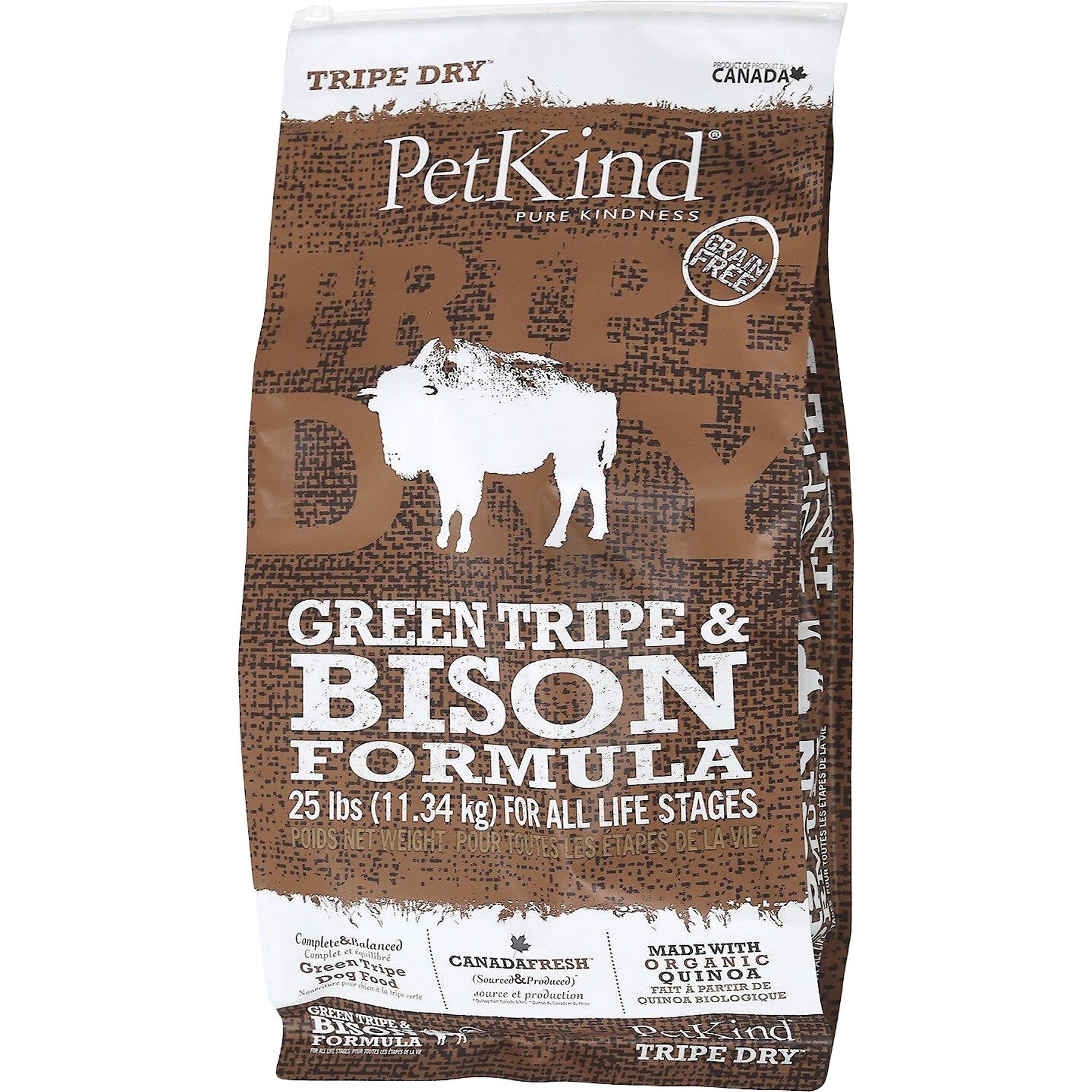 PetKind Tripe Dry Grain-Free Green Tripe & Bison Formula Dry Dog Food