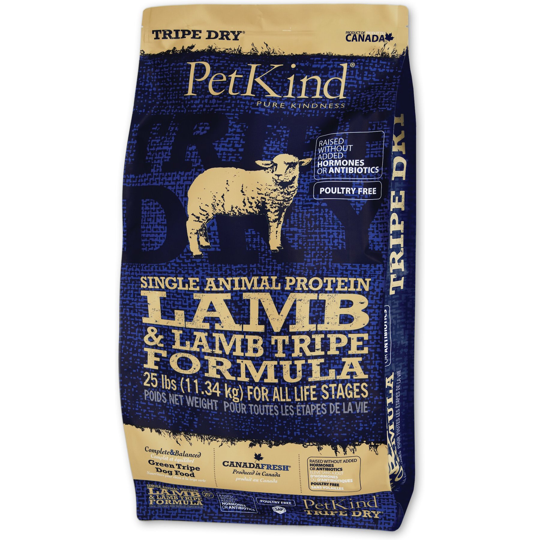 PetKind Tripe Dry Single Animal Protein Lamb & Lamb Tripe Formula Dry Dog Food
