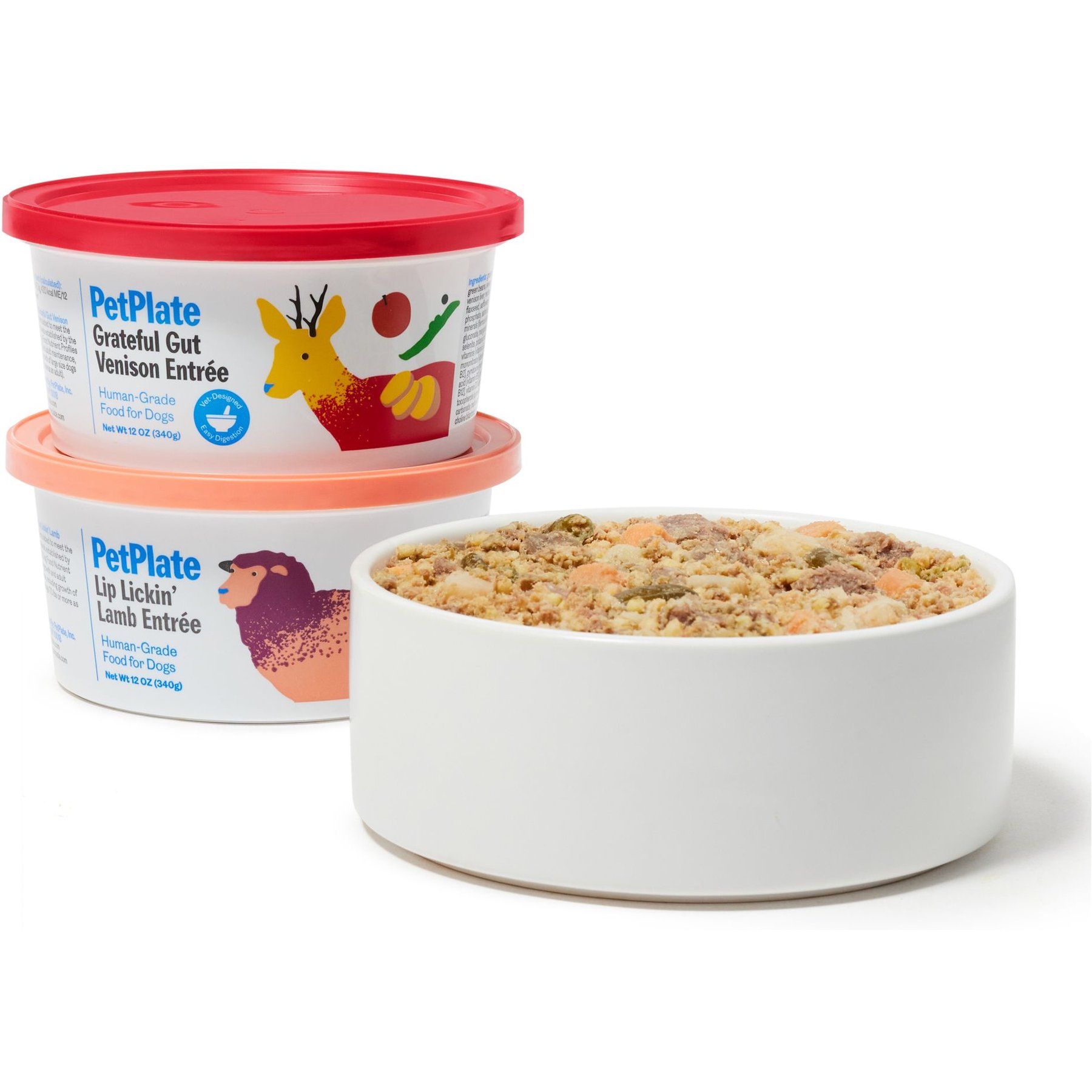 PetPlate Human Grade Novel Protein Venison & Lamb Fresh Dog Food