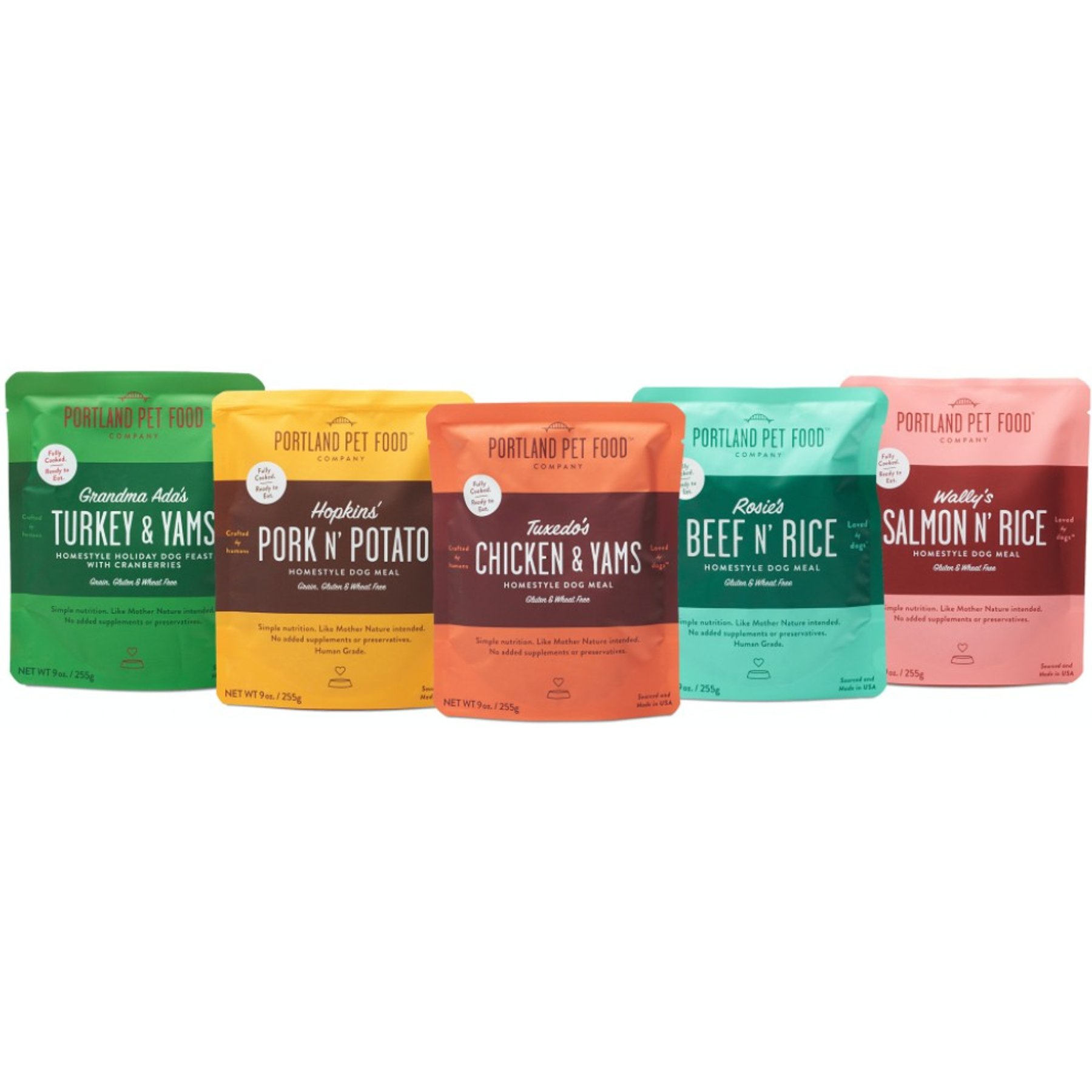 Portland Pet Food Company Homestyle Variety Pack Wet Dog Food Topper, 9-oz pouch, case of 5