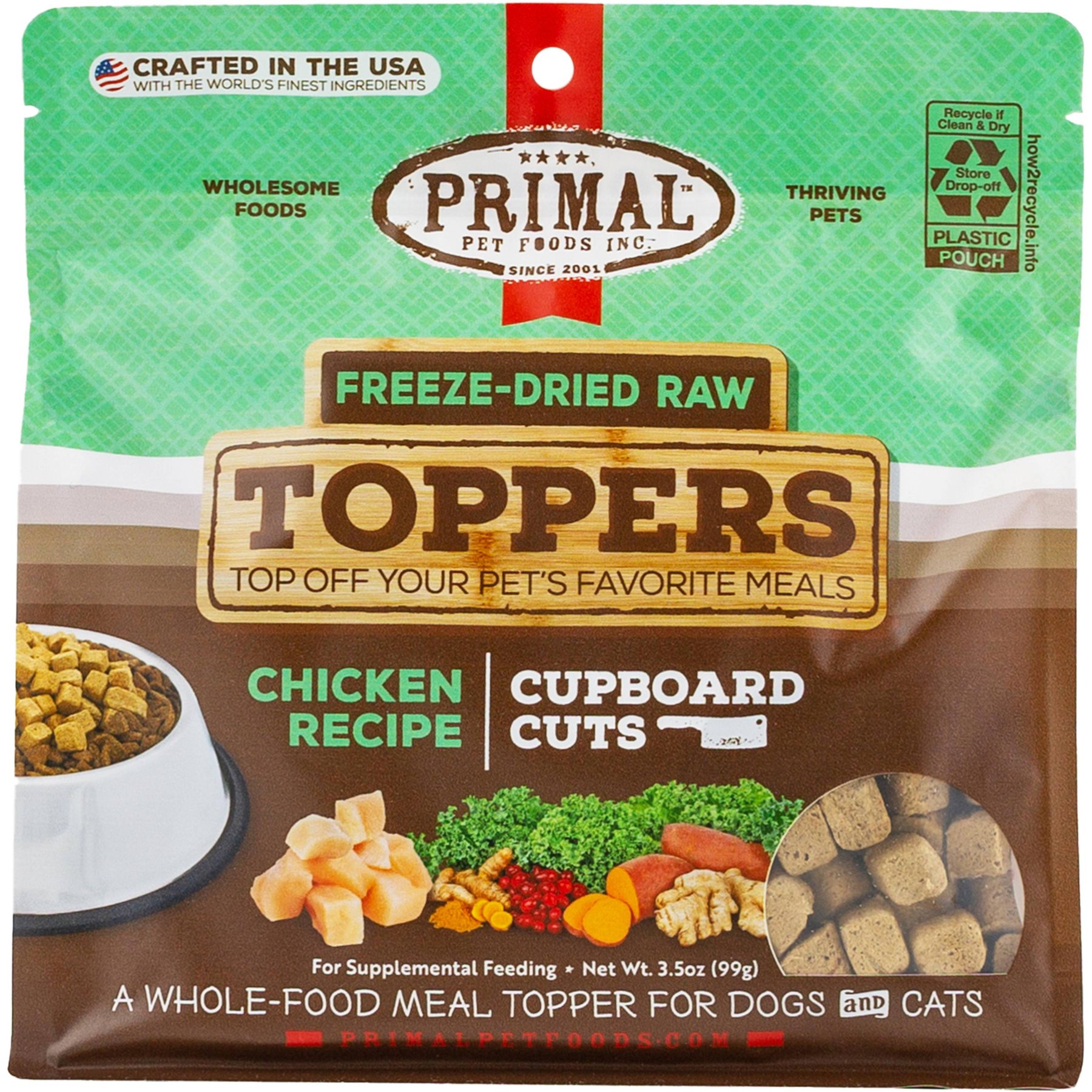 Primal Cupboard Cuts Chicken Grain-Free Freeze-Dried Raw Dog Food Topper