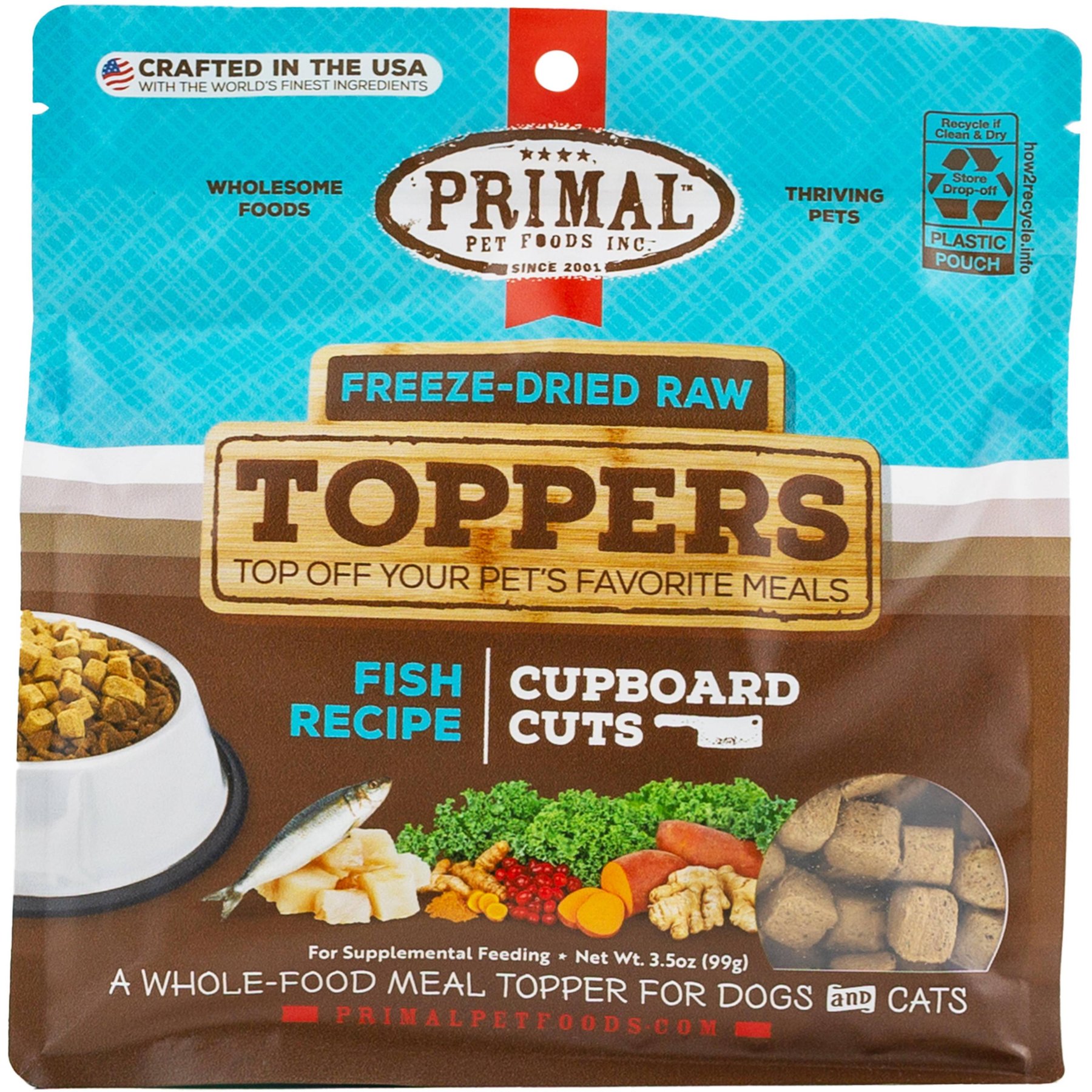 Primal Cupboard Cuts Fish Grain-Free Freeze-Dried Raw Dog Food Topper