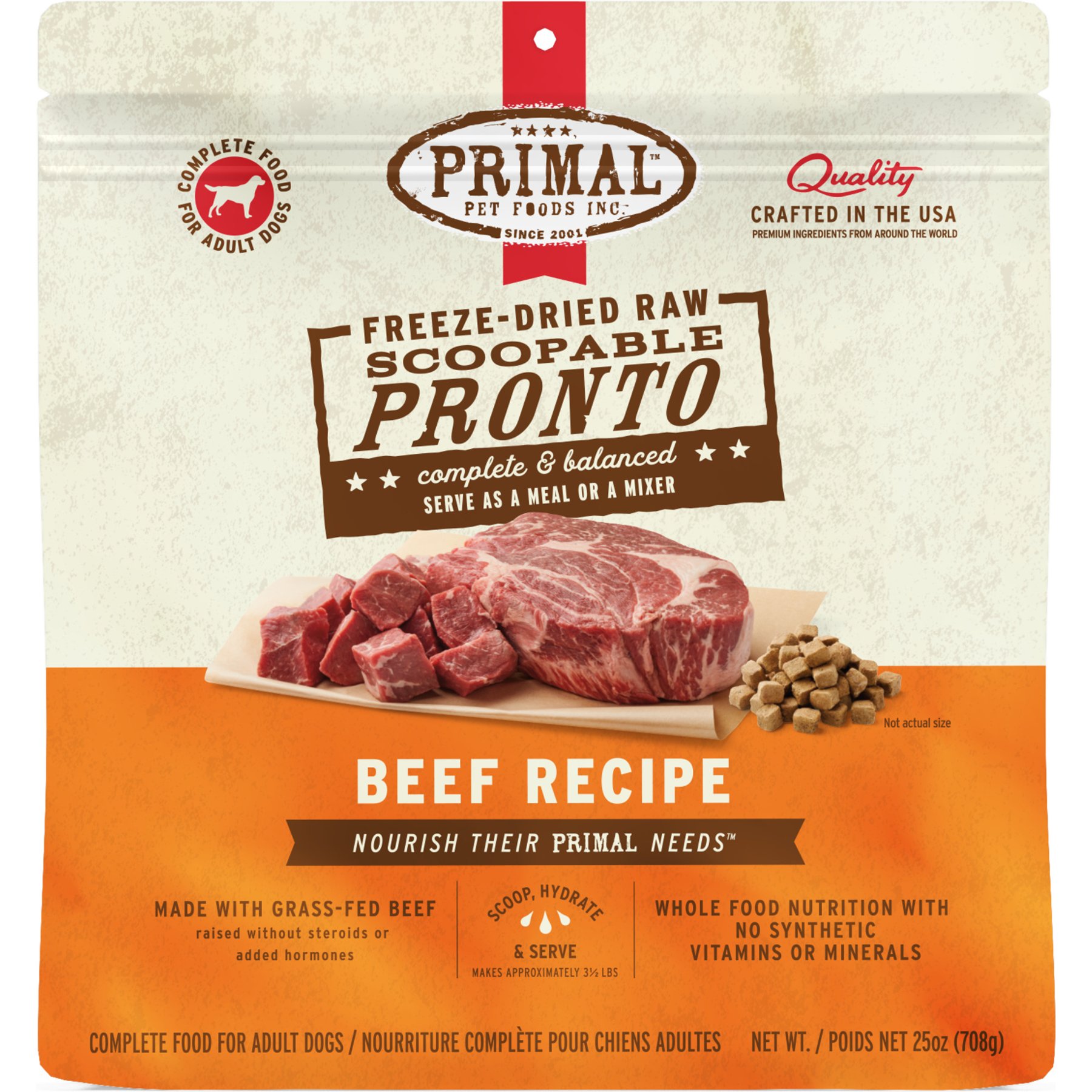 Primal Raw Pronto Beef Recipe Dog Freeze-Dried Food