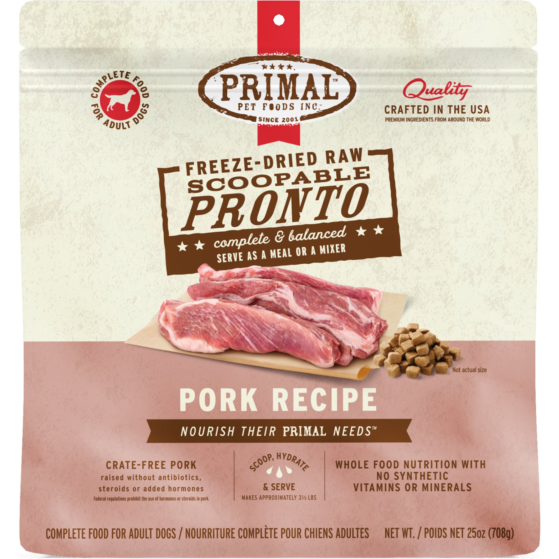 Primal Raw Pronto Pork Recipe Dog Freeze-Dried Food