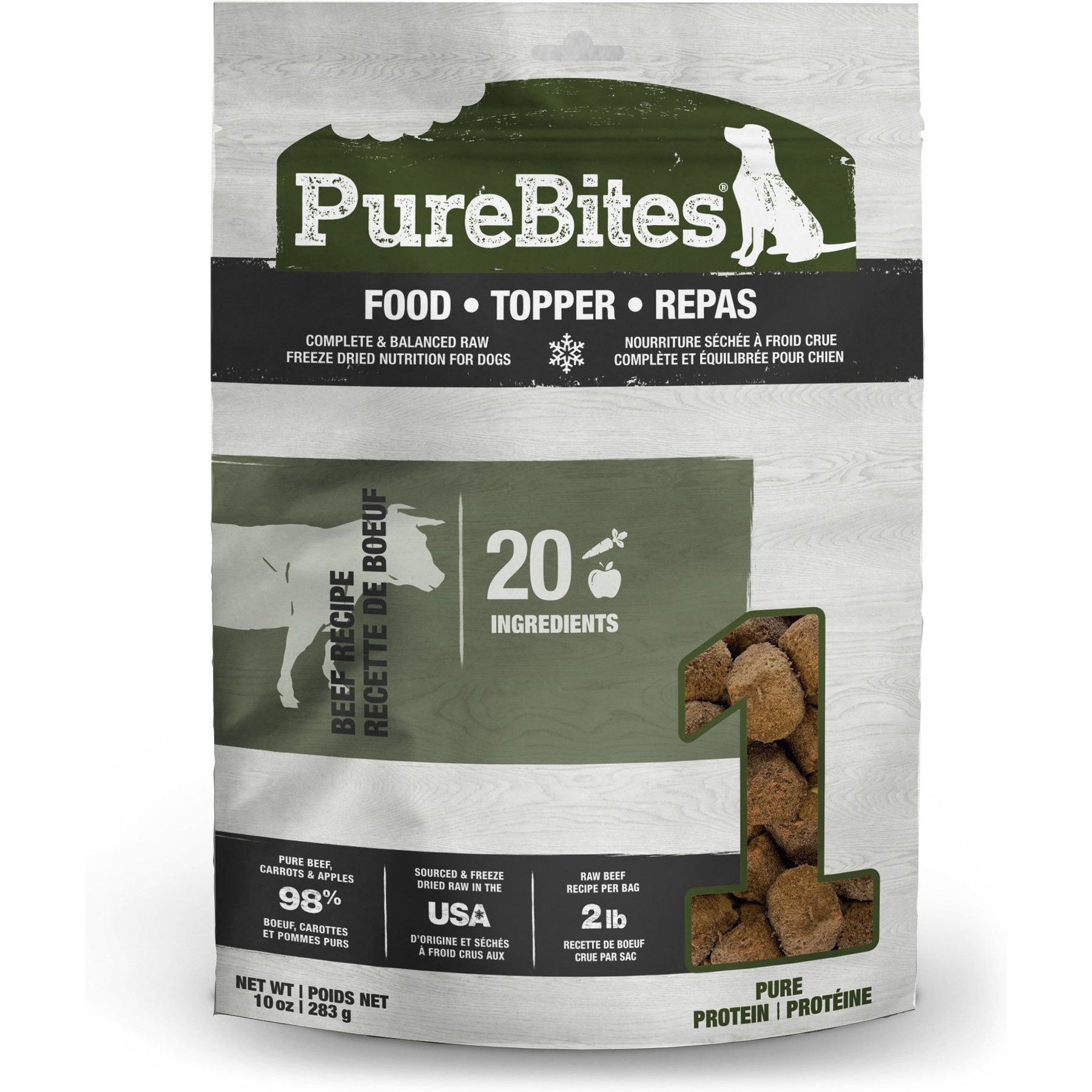 PureBites Beef Freeze-Dried Topper for Dogs