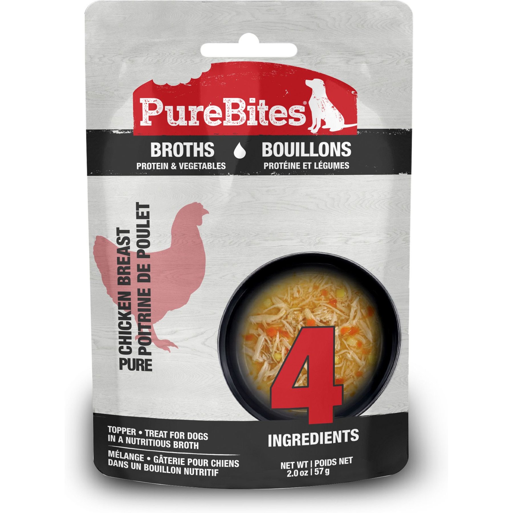 PureBites Broth Chicken & Vegetables Dog Food Topping