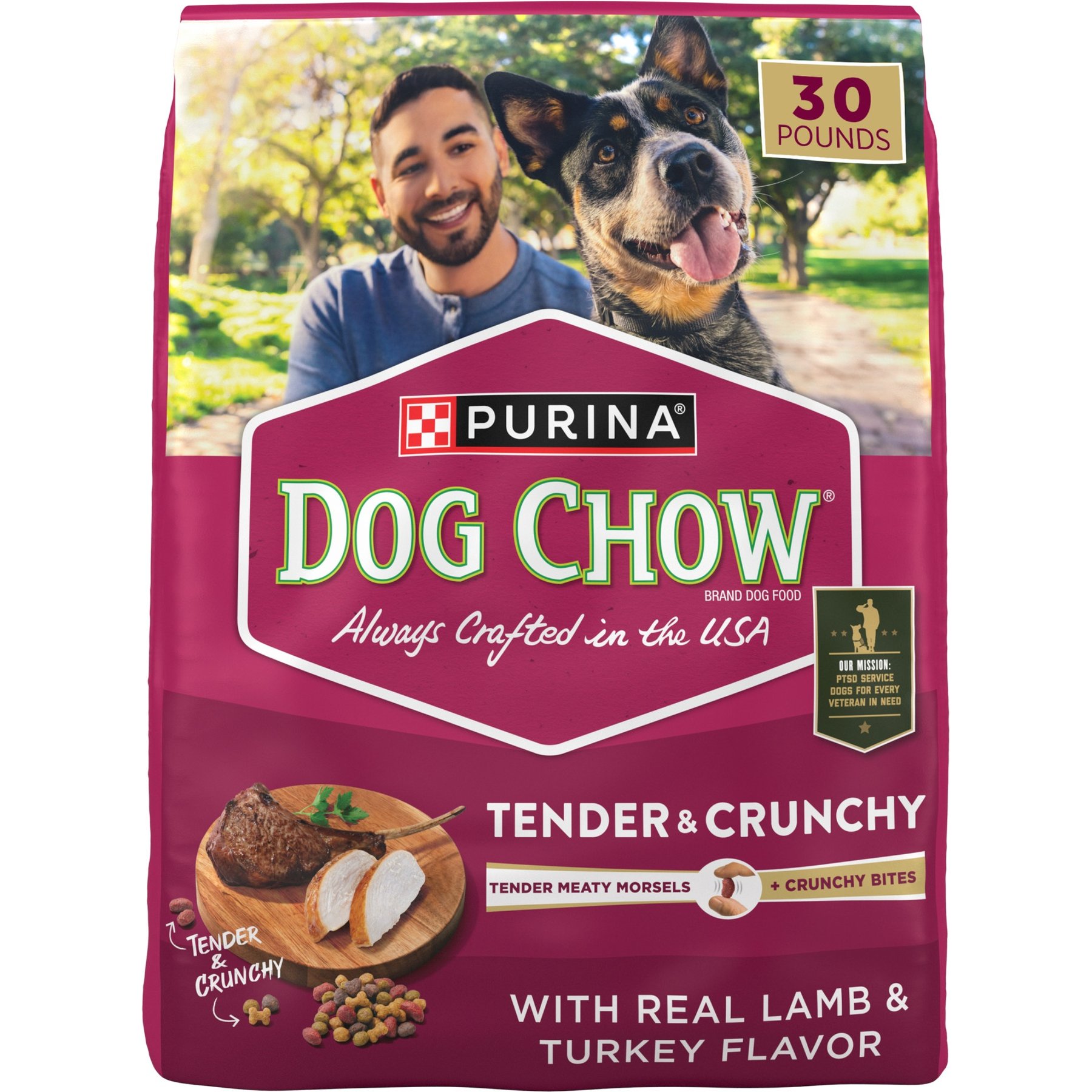Purina Dog Chow Tender & Crunchy Adult Real Lamb & Turkey Flavor Dry Dog Food