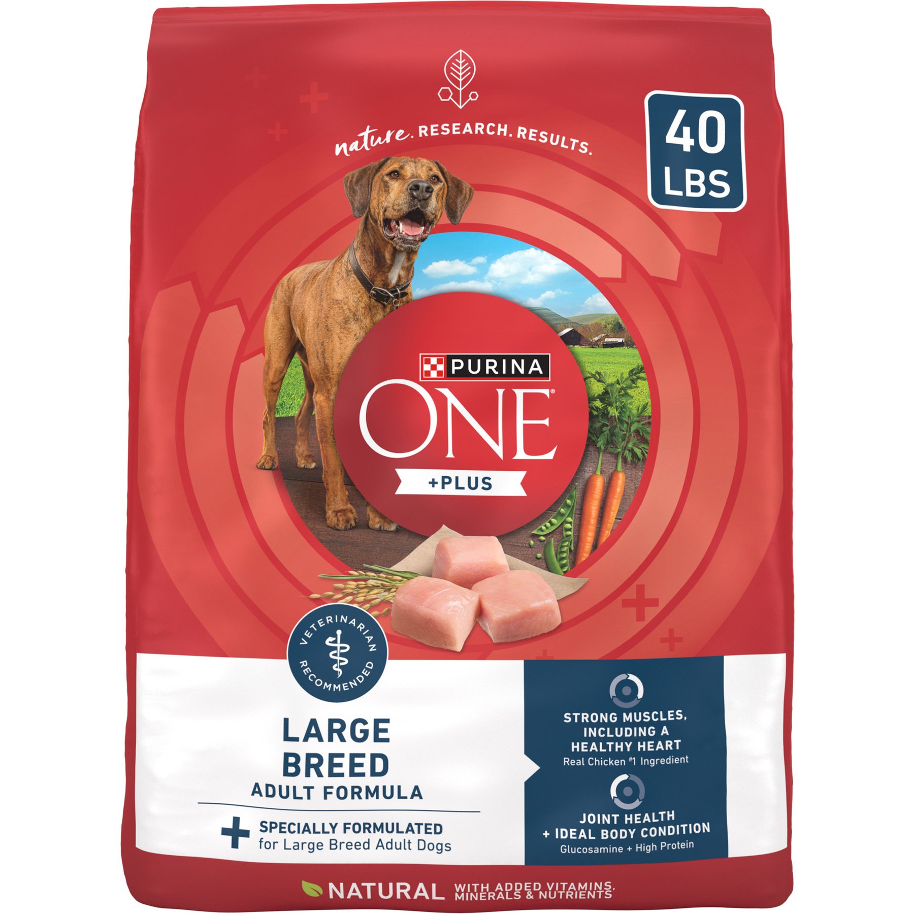 Purina ONE +Plus Natural Large Breed Chicken Muscle & Joint Support Dry Dog Food
