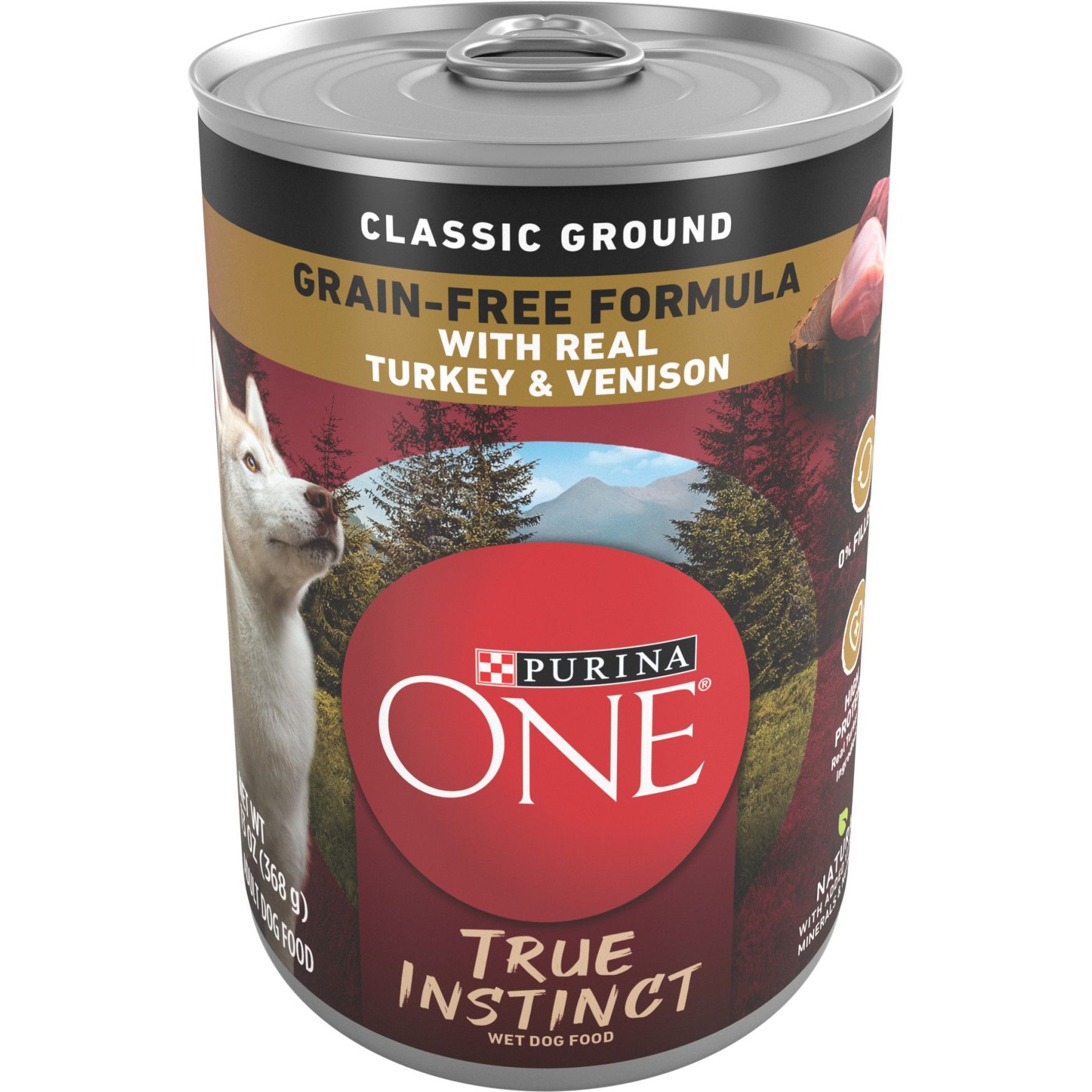 Purina ONE SmartBlend Grain-Free True Instinct Classic Ground with Real Turkey & Venison Canned Dog Food