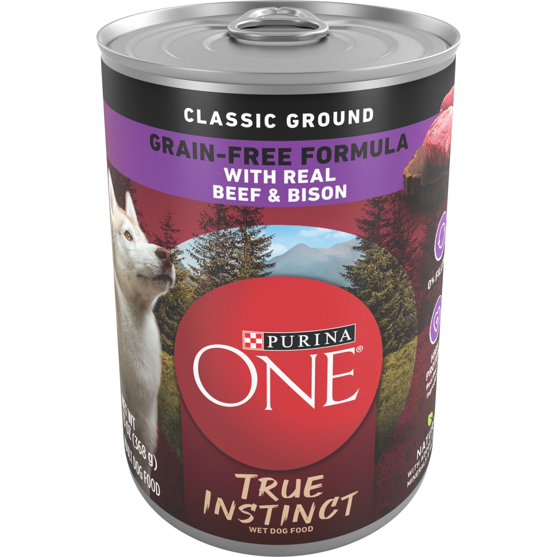 Purina ONE SmartBlend True Instinct Classic Ground Real Beef & Bison Grain-Free Wet Dog Food