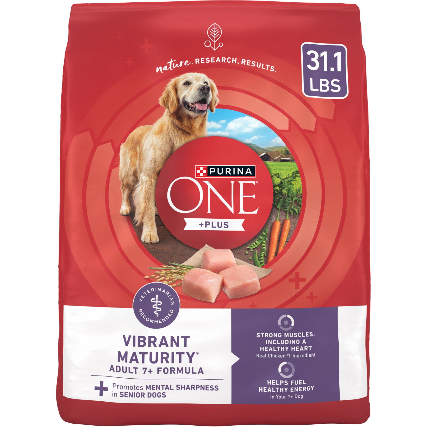Purina ONE SmartBlend Vibrant Maturity 7+ Chicken Formula Adult Premium Dry Dog Food