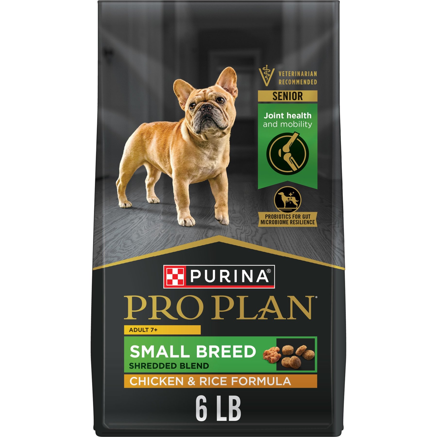 Purina Pro Plan 7 Plus Shredded Blend Adult Chicken & Rice Formula Small Breed Dry Dog Food