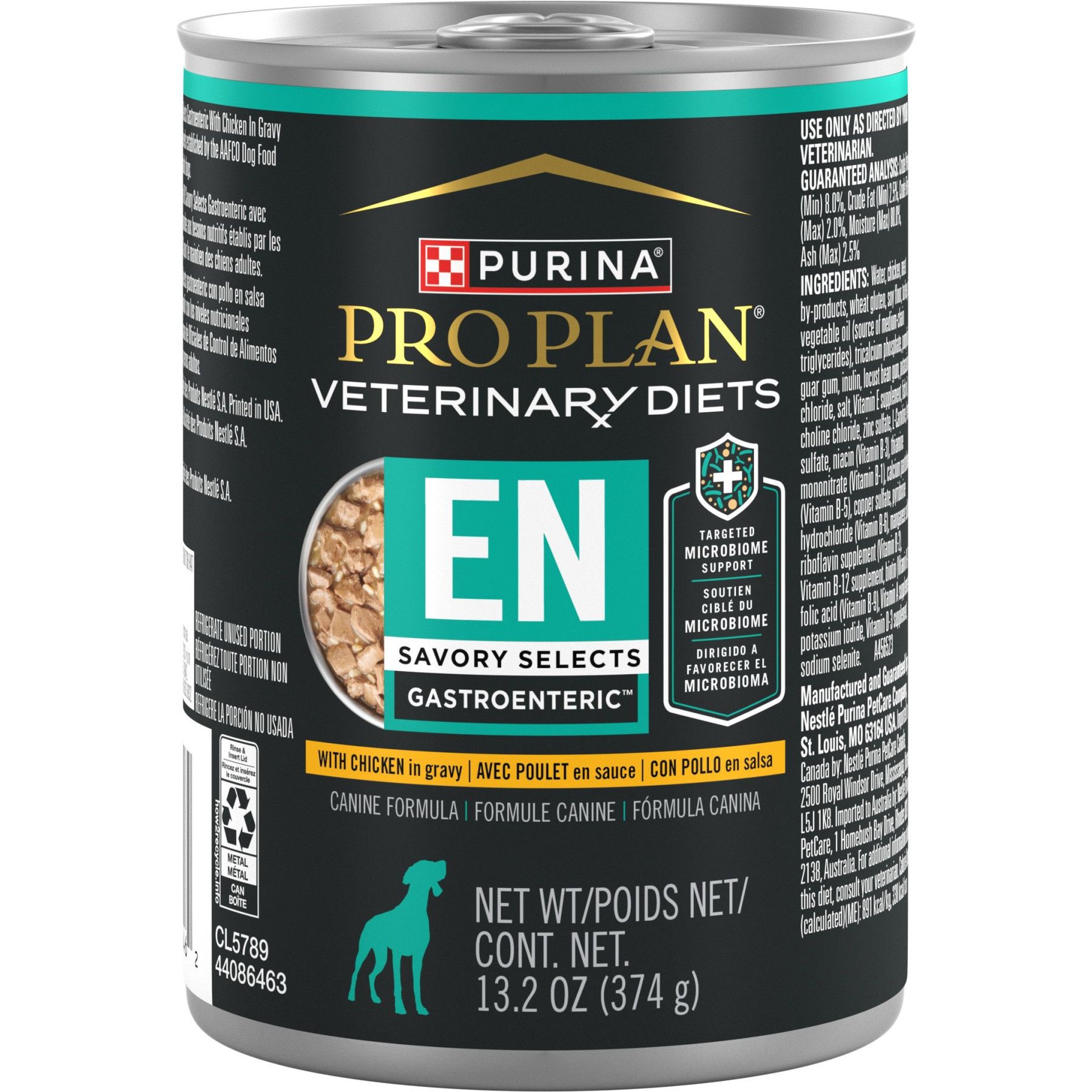 Purina Pro Plan Veterinary Diets EN Savory Selects Gastroenteric with Chicken Chunks-in-Gravy Wet Adult Dog Food