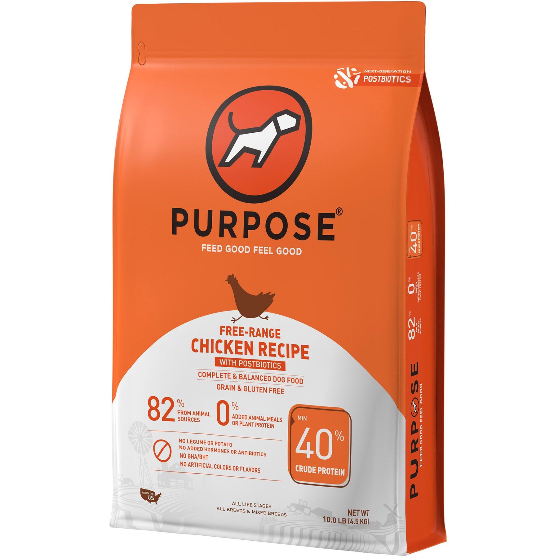 Purpose Free-Range Grain-Free Chicken Recipe with Postbiotics Dry Dog Food