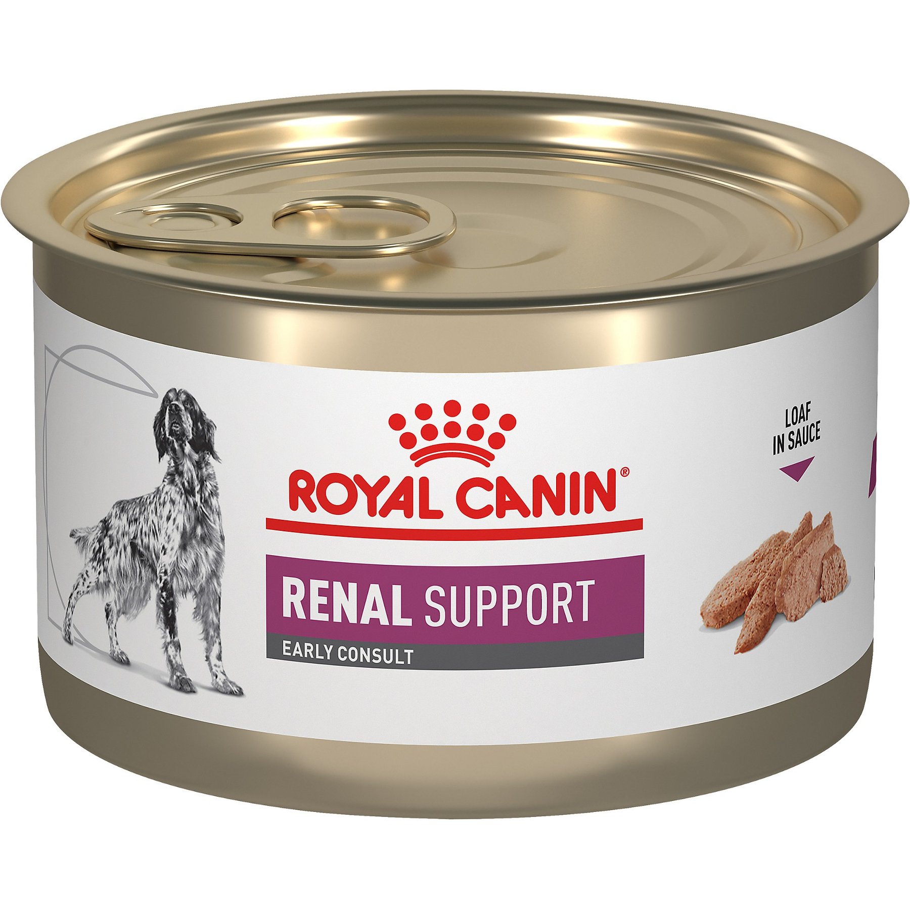 Royal Canin Veterinary Diet Adult Renal Support Early Consult Loaf in Sauce Canned Dog Food