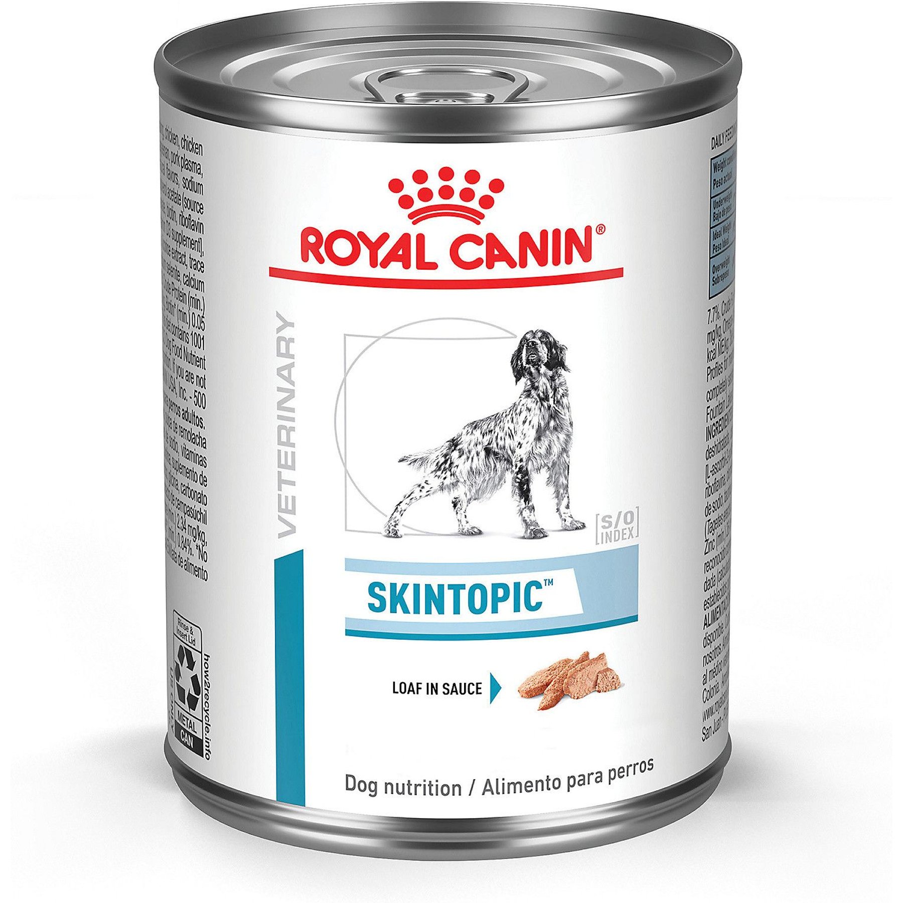 Royal Canin Veterinary Diet Skintopic Adult Loaf in Sauce Wet Dog Food, 13.5-oz can, case of 24