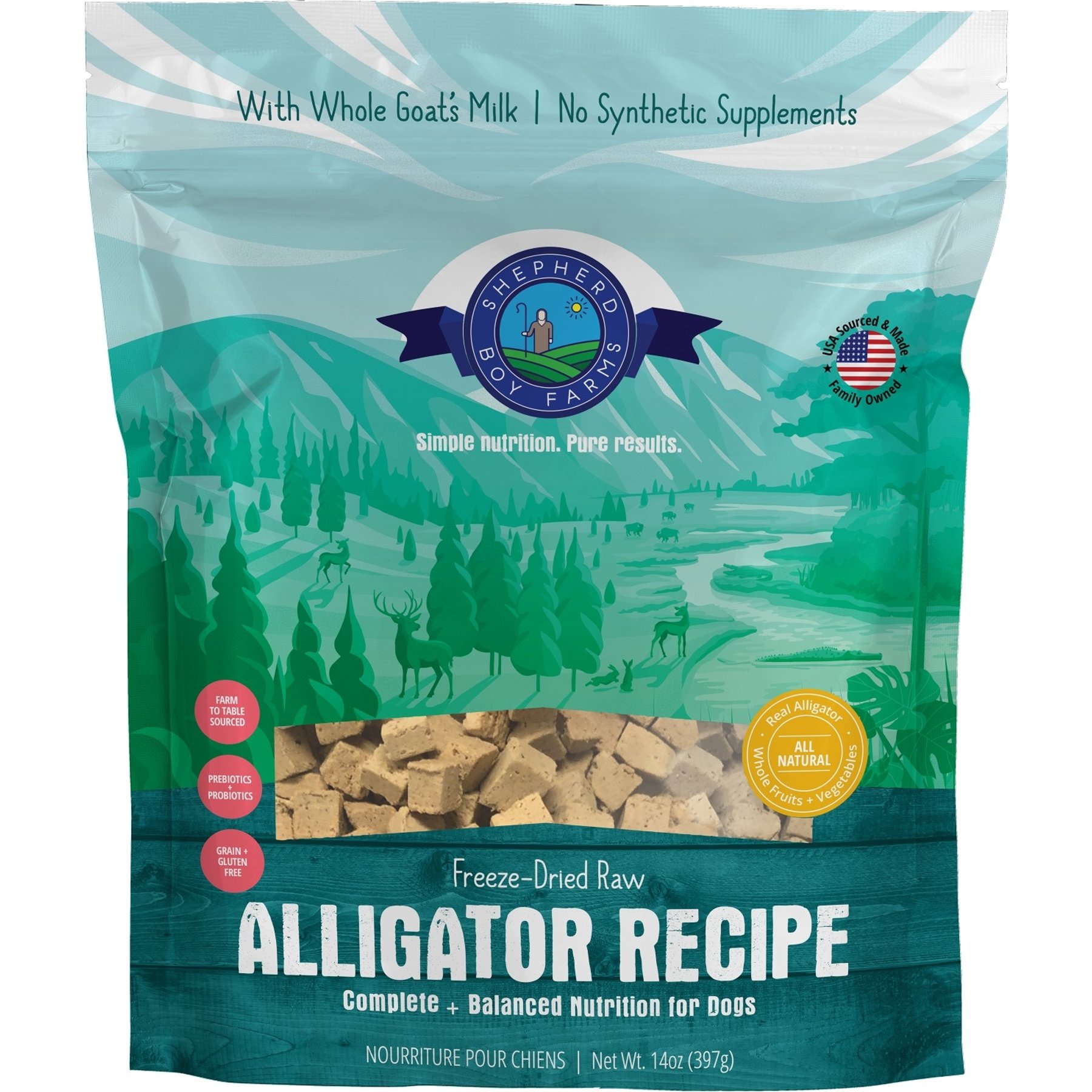 Shepherd Boy Farms Alligator Recipe Freeze-Dried Dog Food