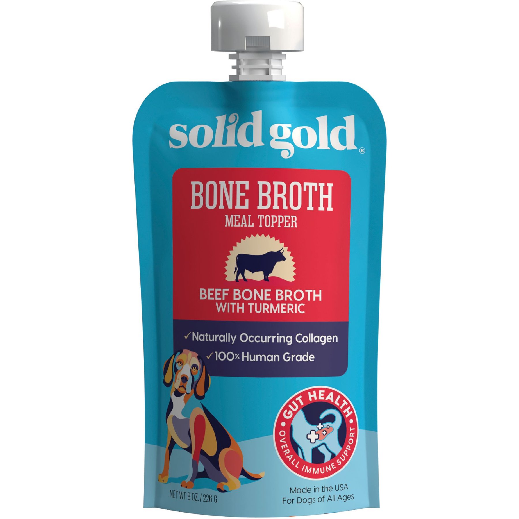 Solid Gold Beef Bone Broth with Turmeric Dog Food Topper