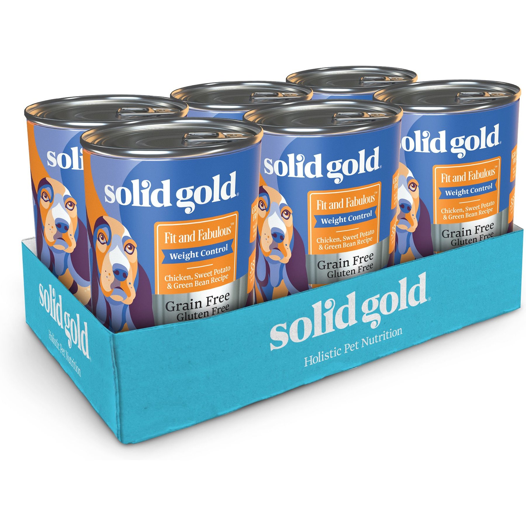 Solid Gold Fit & Fabulous Chicken, Sweet Potato & Green Bean Weight Control Recipe Grain-Free Canned Dog Food