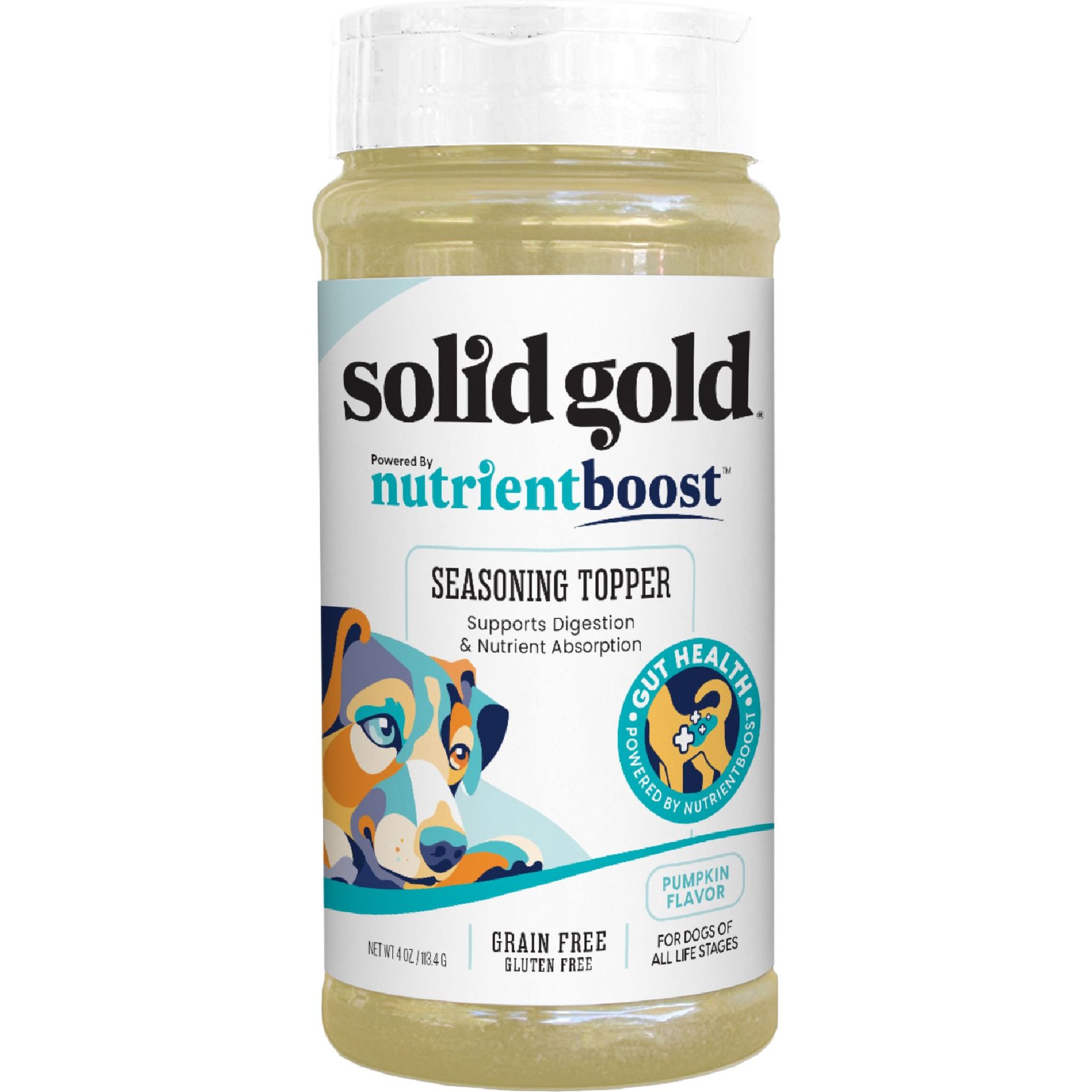 Solid Gold Gut Health Pumpkin Flavor Grain-Free Dog Food Seasoning Topper