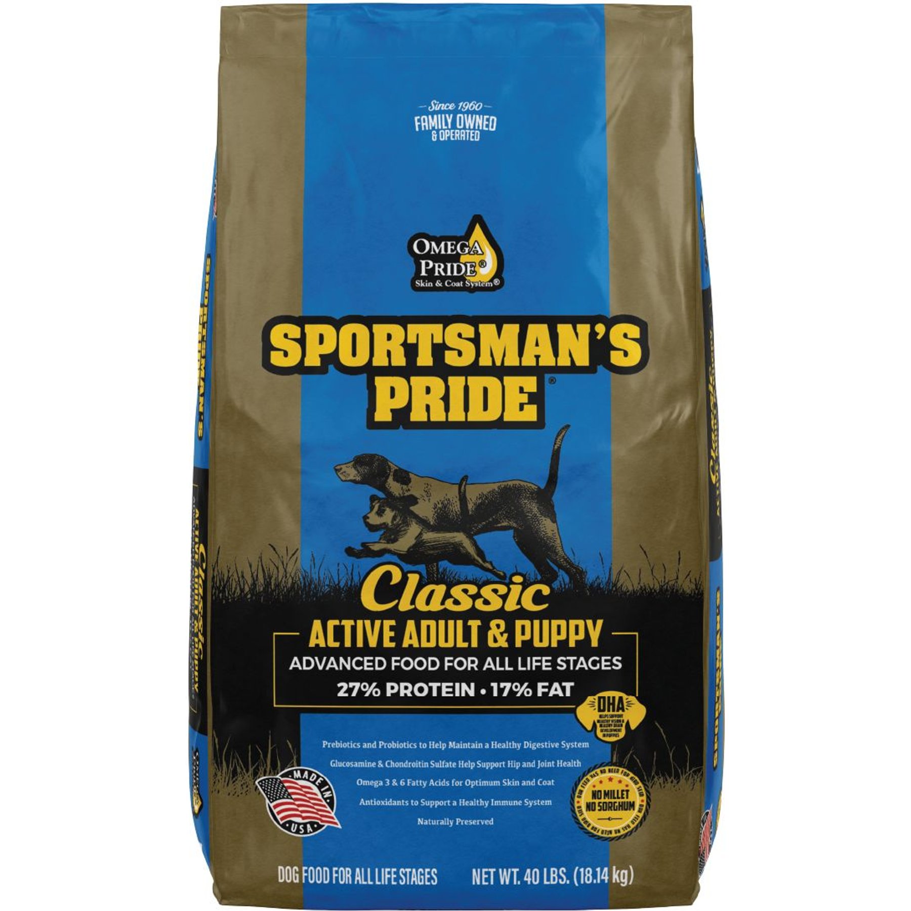 Sportsman's Pride Classic 27/17 Active Adult & Puppy Dry Dog Food