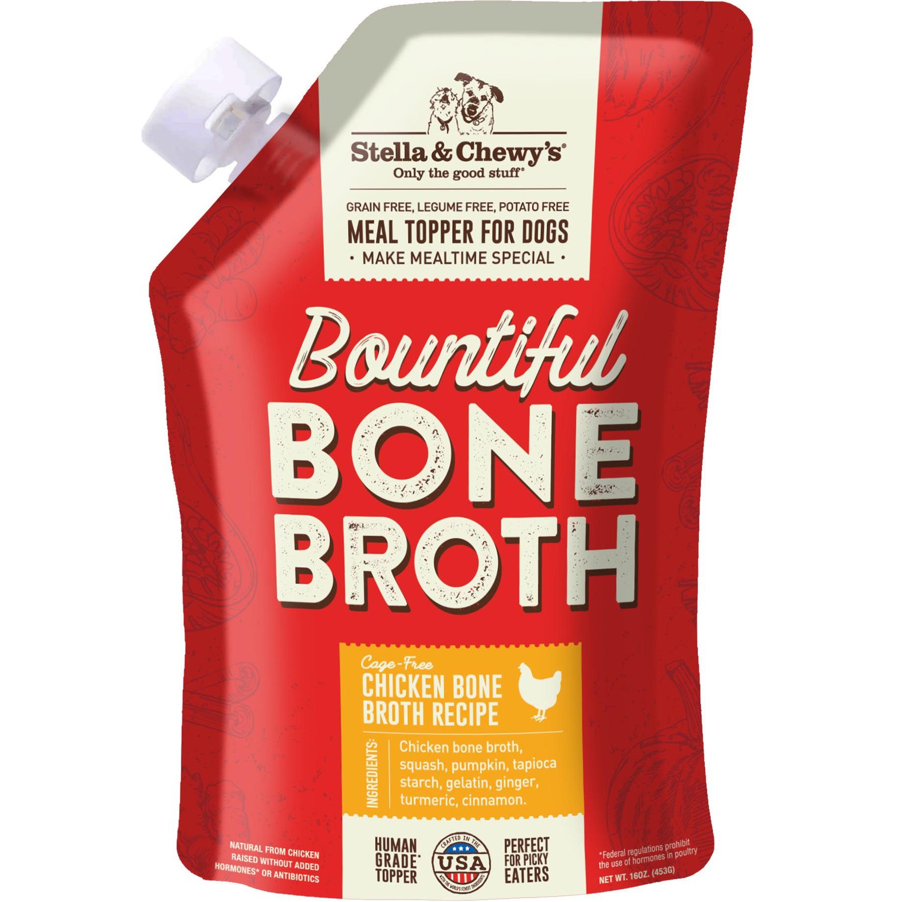 Stella & Chewy's Bountiful Bone Broth Cage-Free Chicken Recipe Meal Dog Food Topper