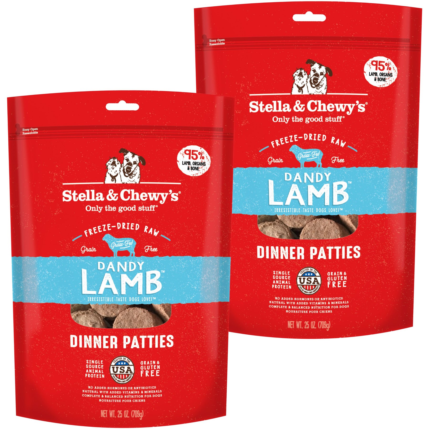 Stella & Chewy's Dandy Lamb Dinner Patties Freeze-Dried Raw Dog Food