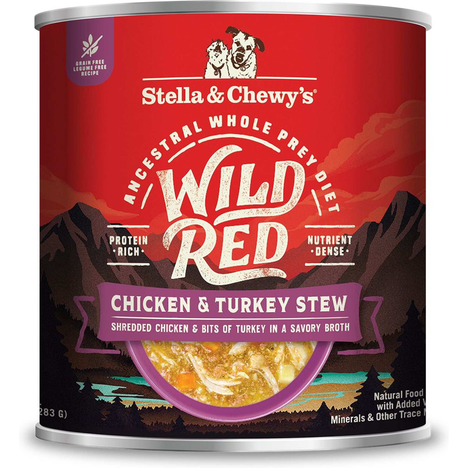 Stella & Chewy's Wild Red Grain-Free Chicken & Turkey Stew Wet Dog Food