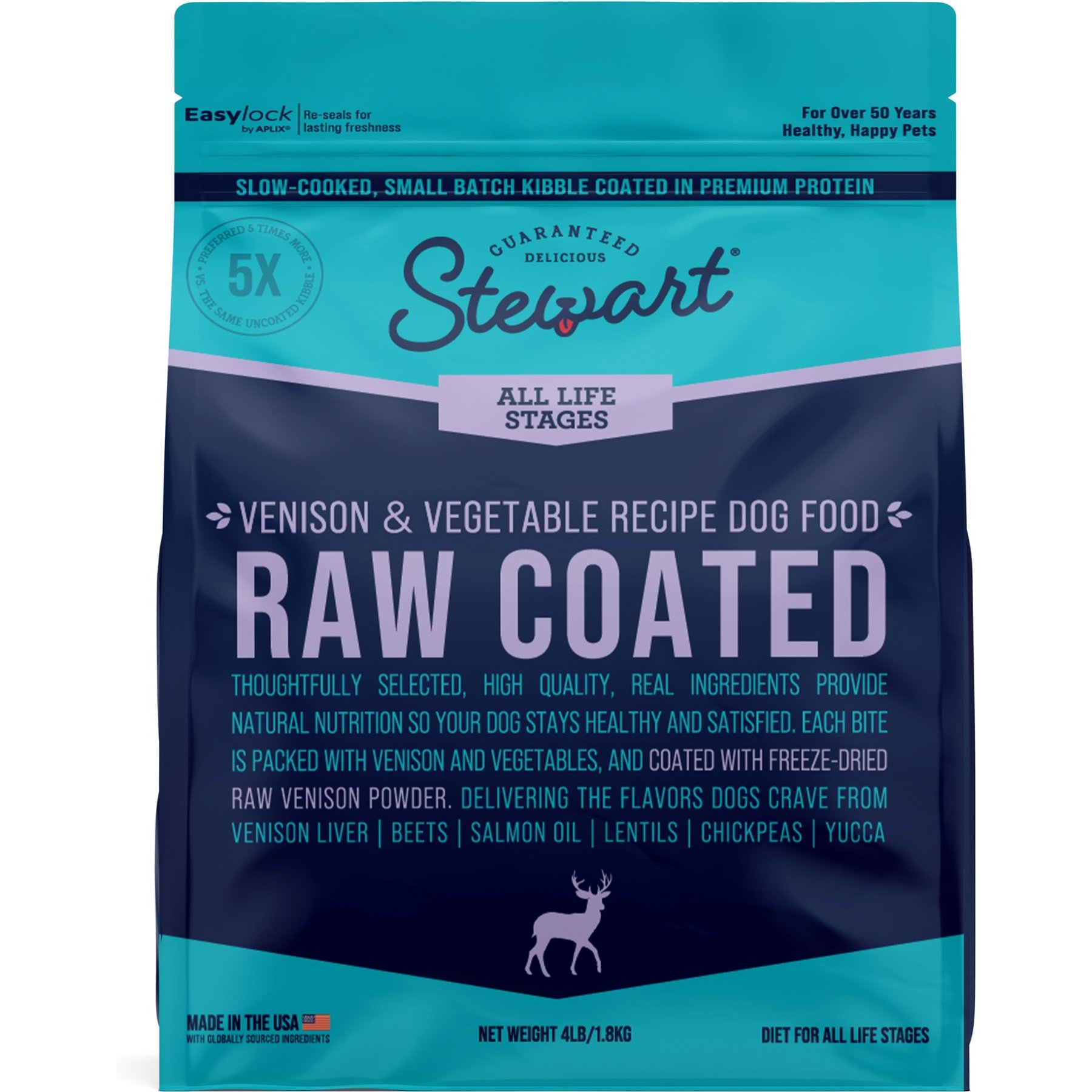 Stewart Raw Coated Venison Flavor Limited-Ingredient Freeze-Dried Dog Food
