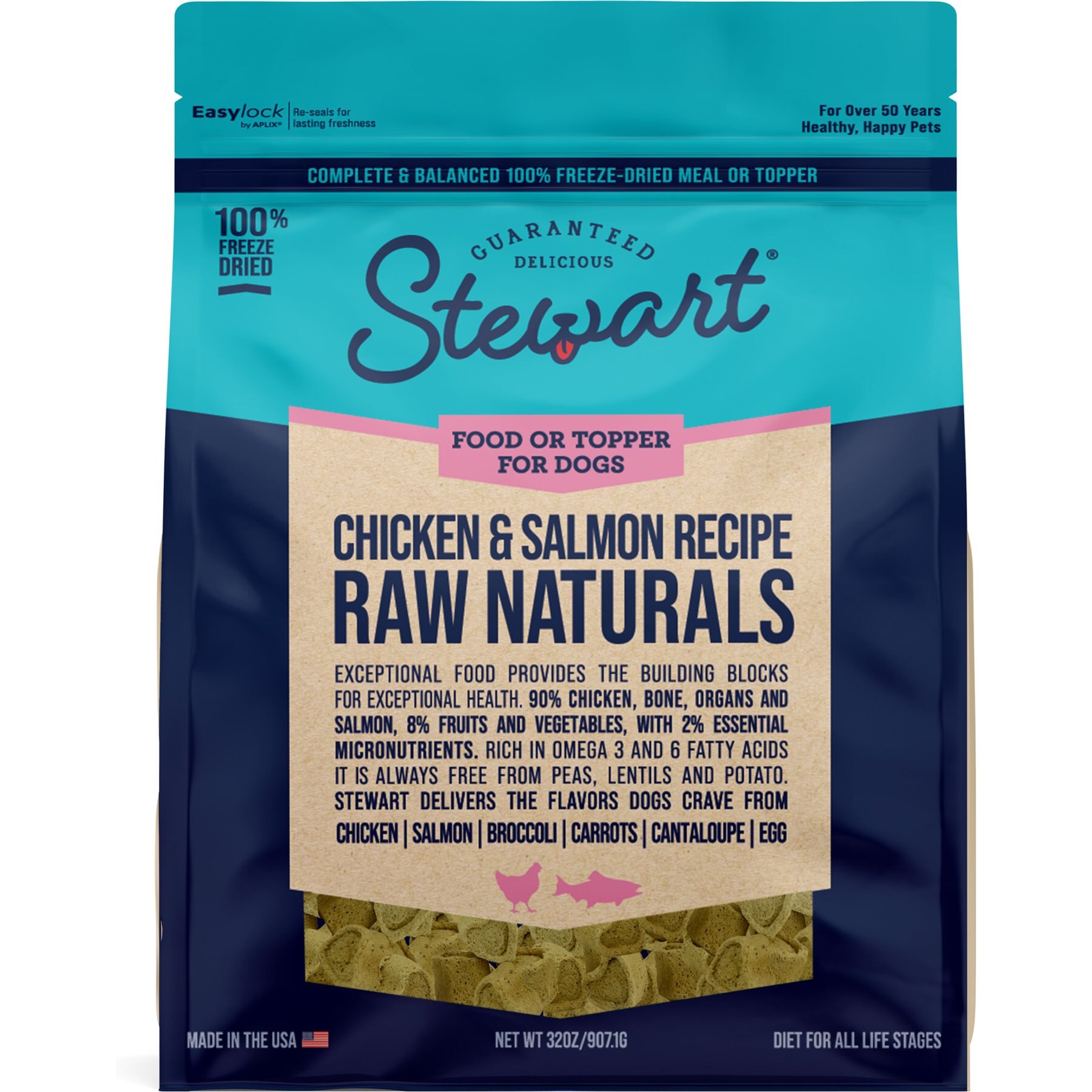 Stewart Raw Naturals Chicken & Salmon Flavor Limited-Ingredient Freeze-Dried Dog Food