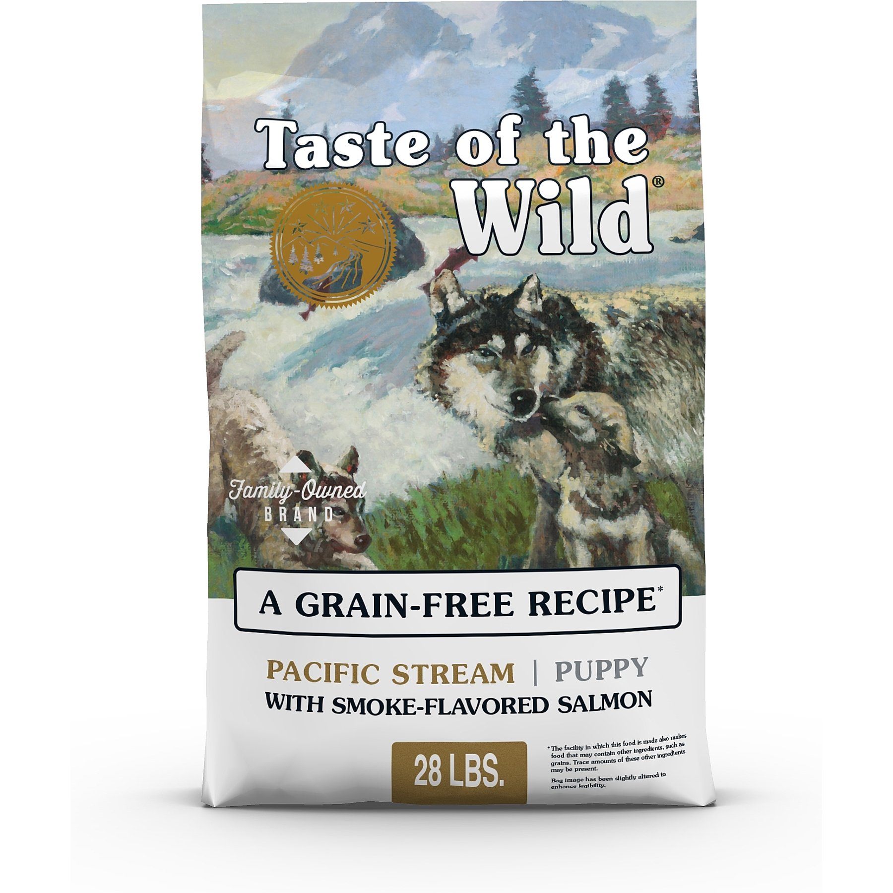 Taste of the Wild Pacific Stream Smoke-Flavored Salmon Puppy Recipe Grain-Free Dry Dog Food