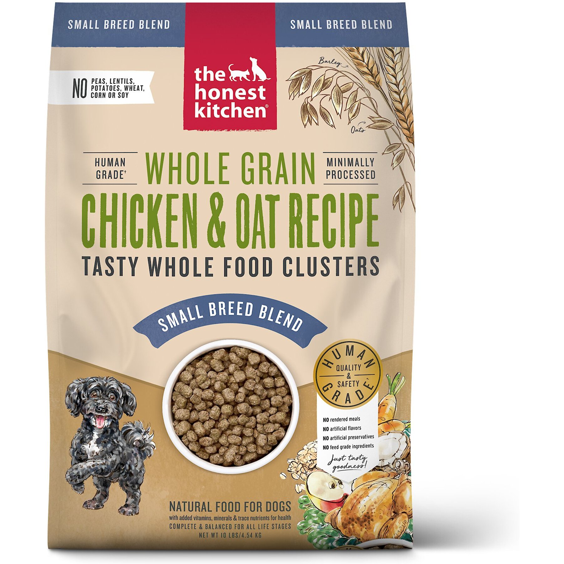 The Honest Kitchen Food Clusters Whole Grain Chicken & Oat Recipe Small Breed Dog Food