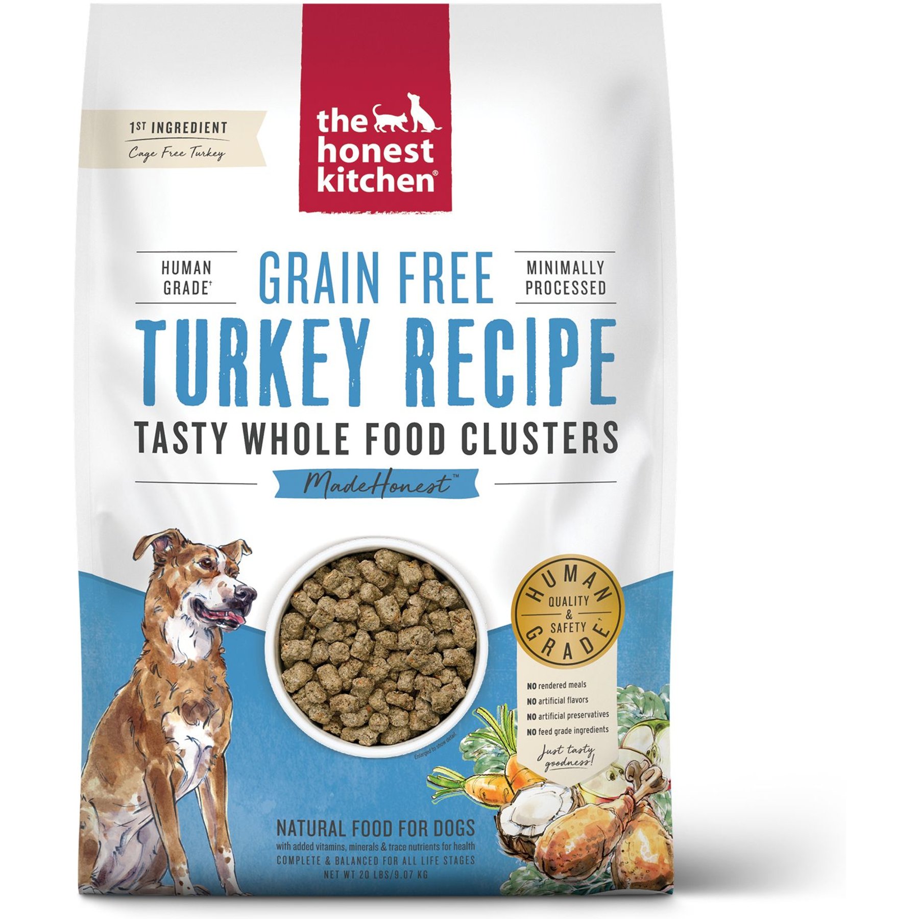 The Honest Kitchen Grain-Free Turkey Whole Food Clusters Dry Dog Food