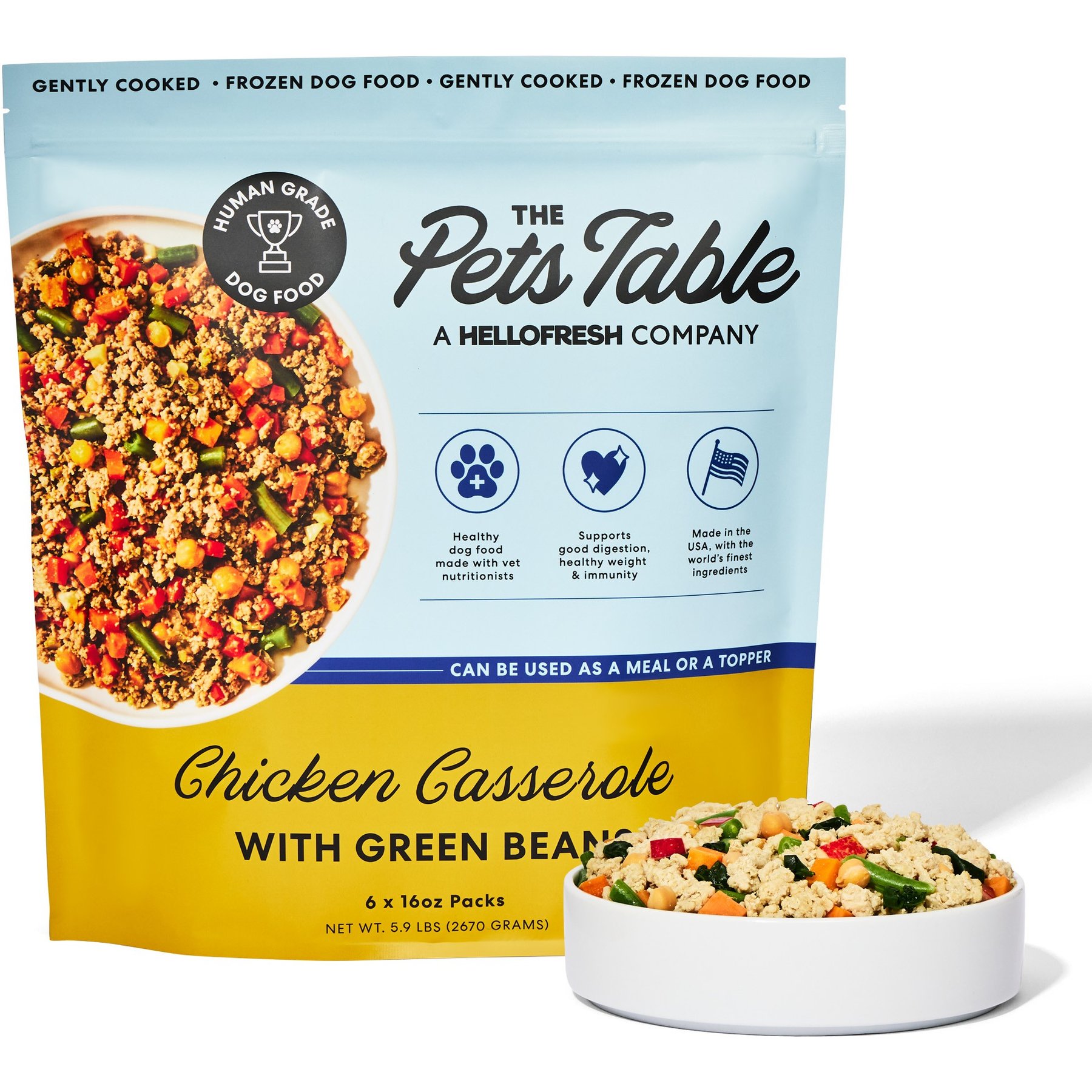 The Pets Table Freshly-Made Frozen Human-Grade Chicken Casserole Dog Food
