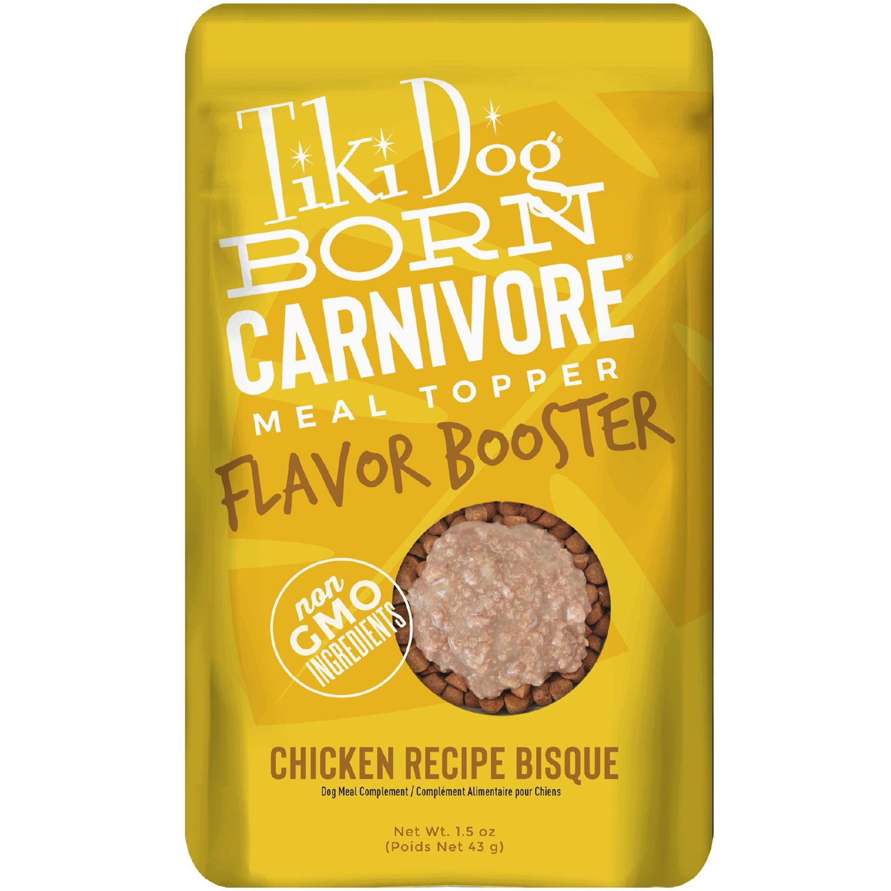 Tiki Dog Born Carnivore Flavor Booster Chicken Bisque Non-GMO Wet Dog Food Topper