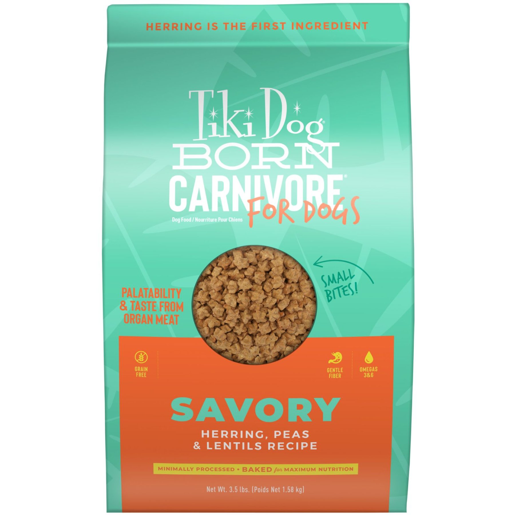 Tiki Dog Born Carnivore Savory Grain-Free Herring, Peas & Lentils Recipe Dry Dog Food